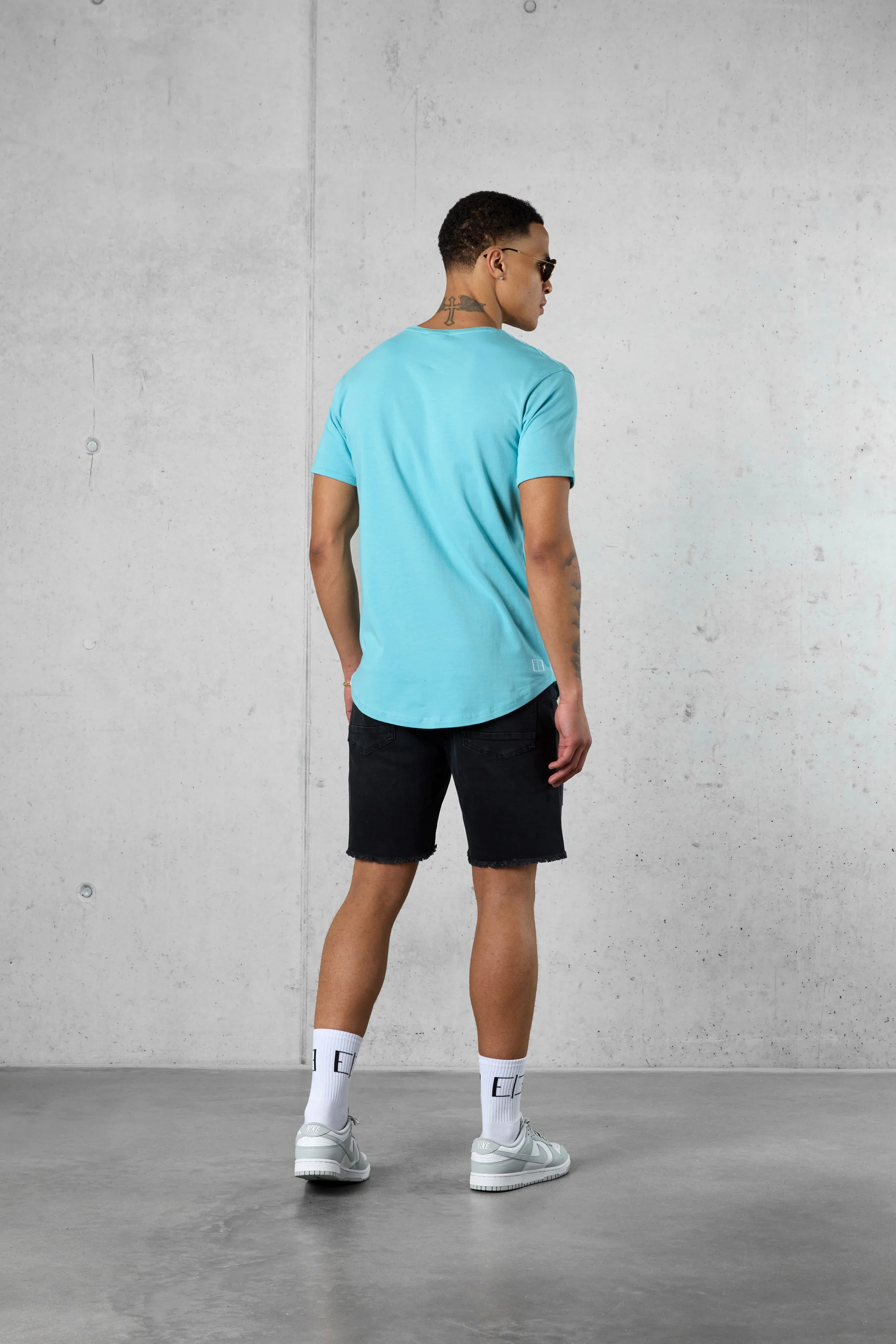 AQUA COLORED BLOWN-UP TEE - Image 4