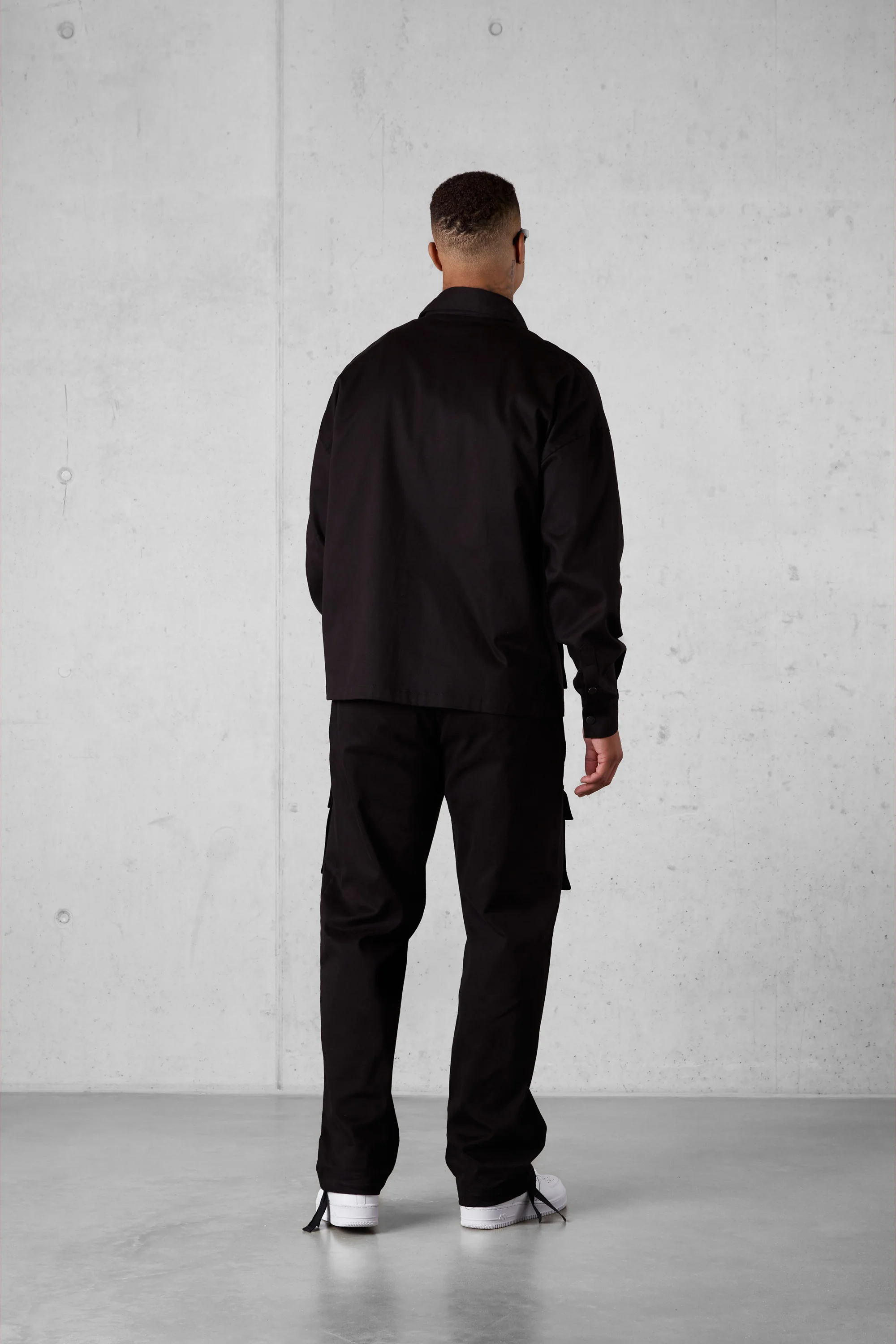 BLACK CARGO CHINO PANTS - Image 5