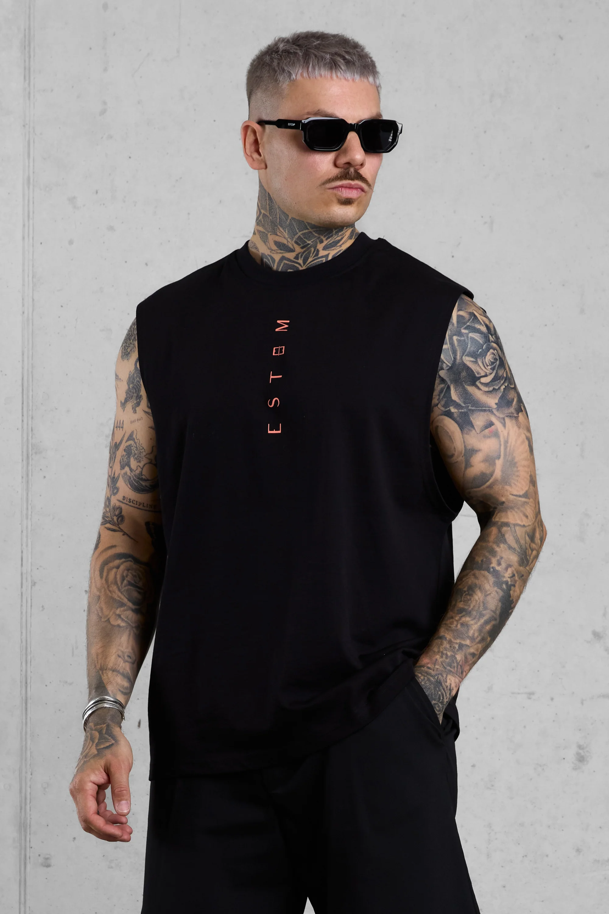 BLACK CORAL VERTICAL OVERSIZED TANK TEE - Image 3