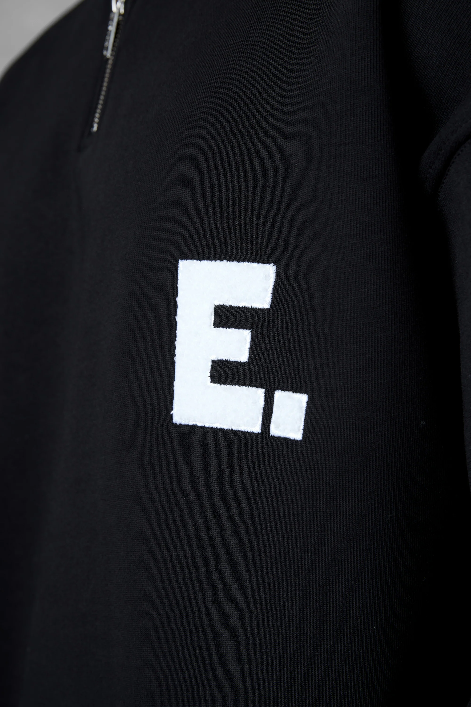 BLACK E. STATEMENT OVERSIZED HALFZIP SWEATER - Image 5