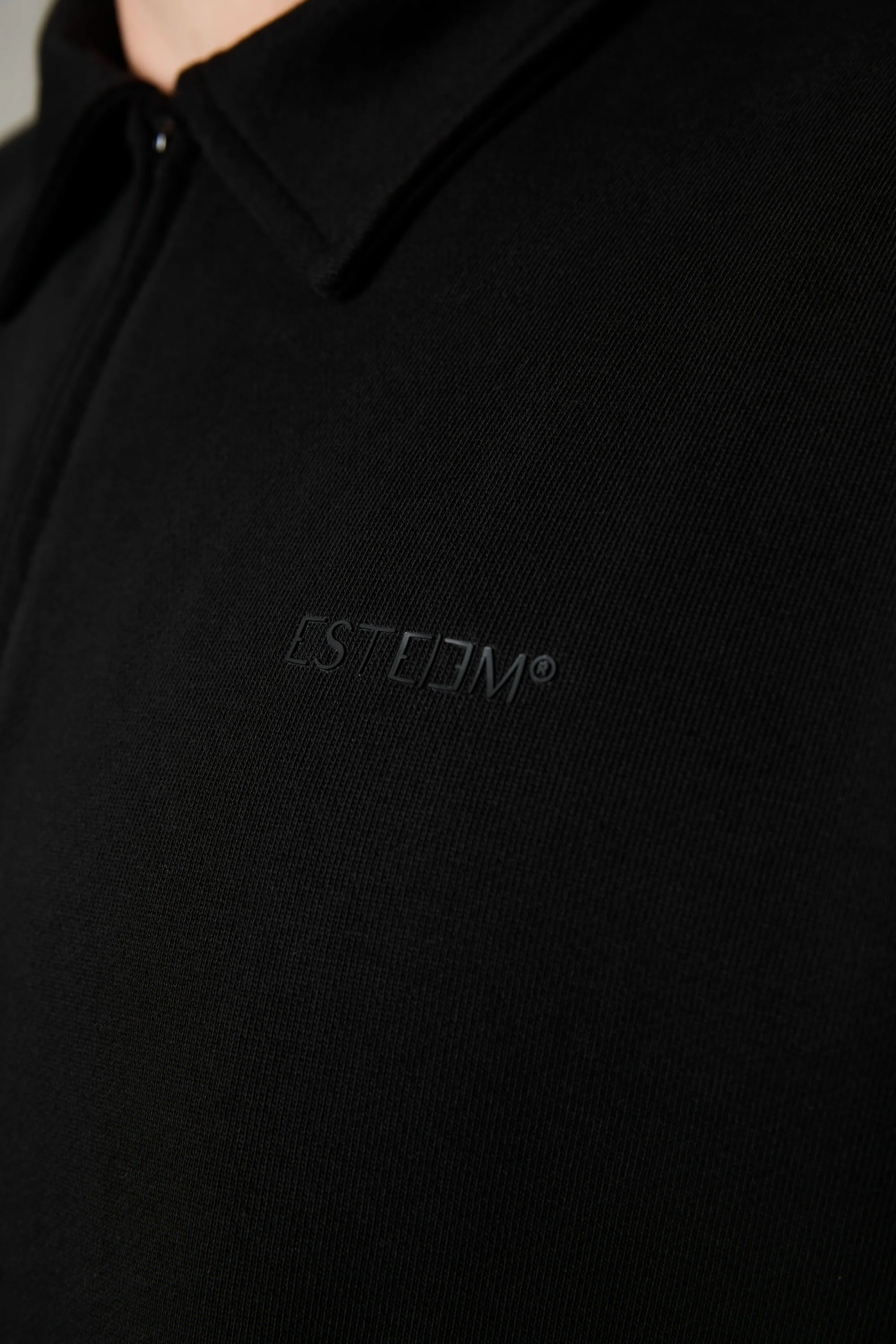 BLACK ESSENTIAL OVERSIZED HALFZIP SWEATER - Image 5