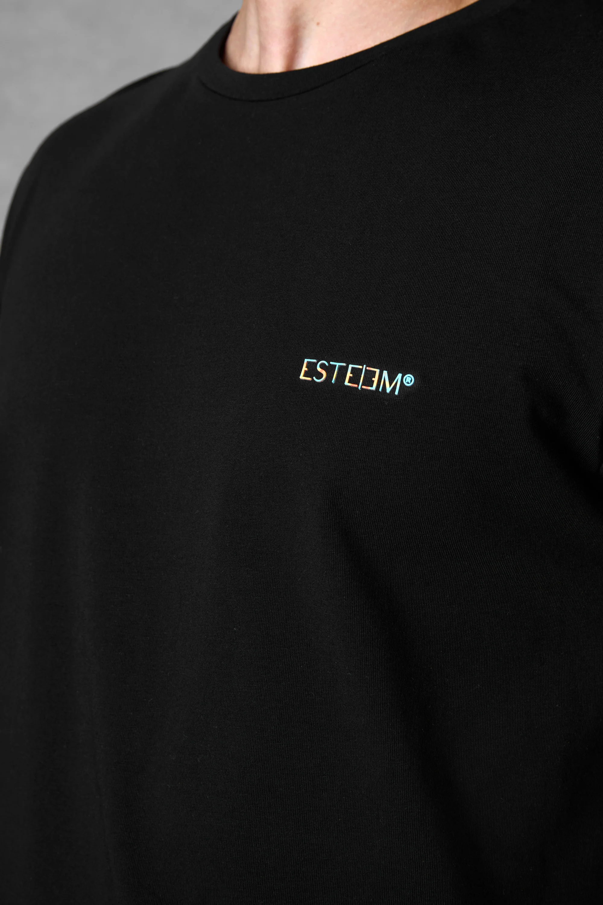 BLACK MIXED COLORS ESSENTIAL TEE - Image 2