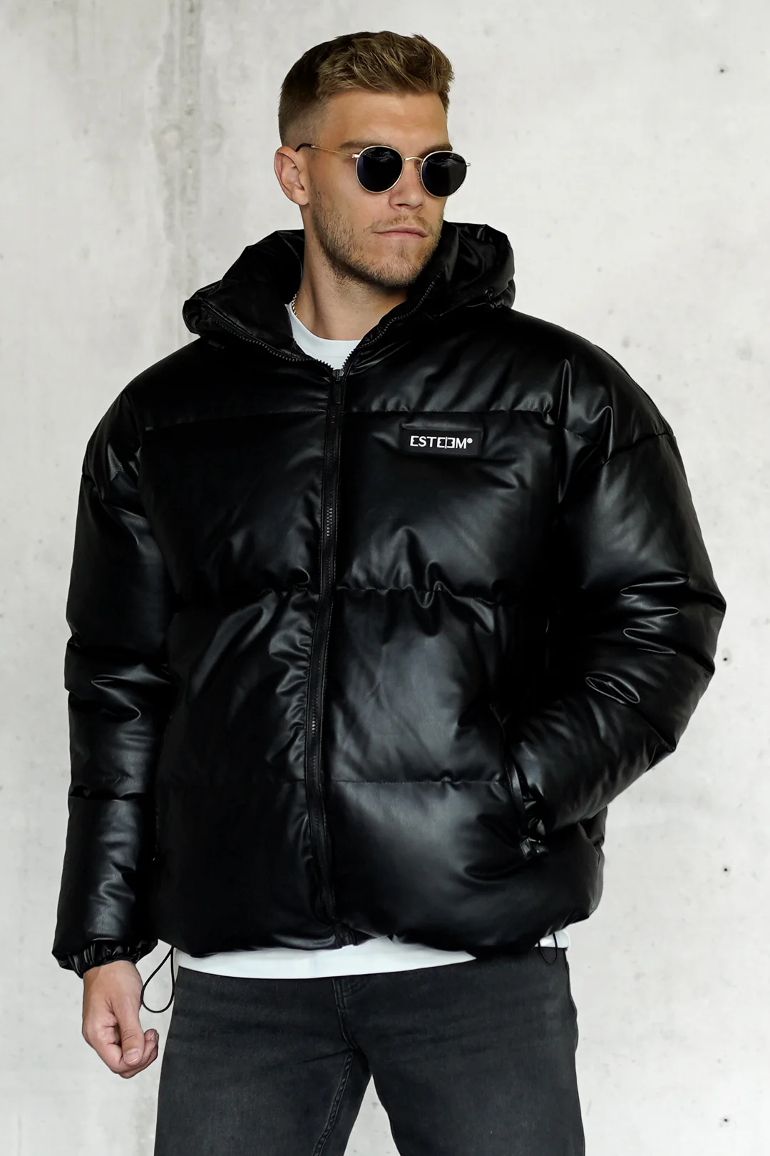 BLACK OVERSIZED PUFFER JACKET - Image 4
