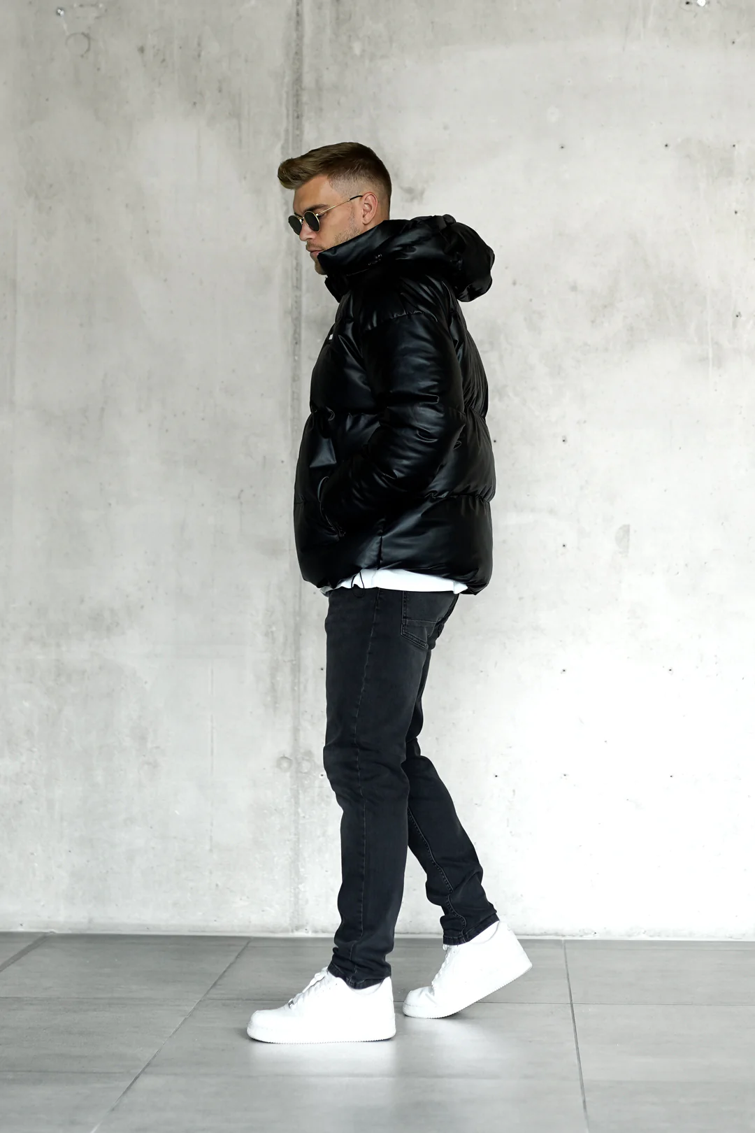 BLACK OVERSIZED PUFFER JACKET - Image 5