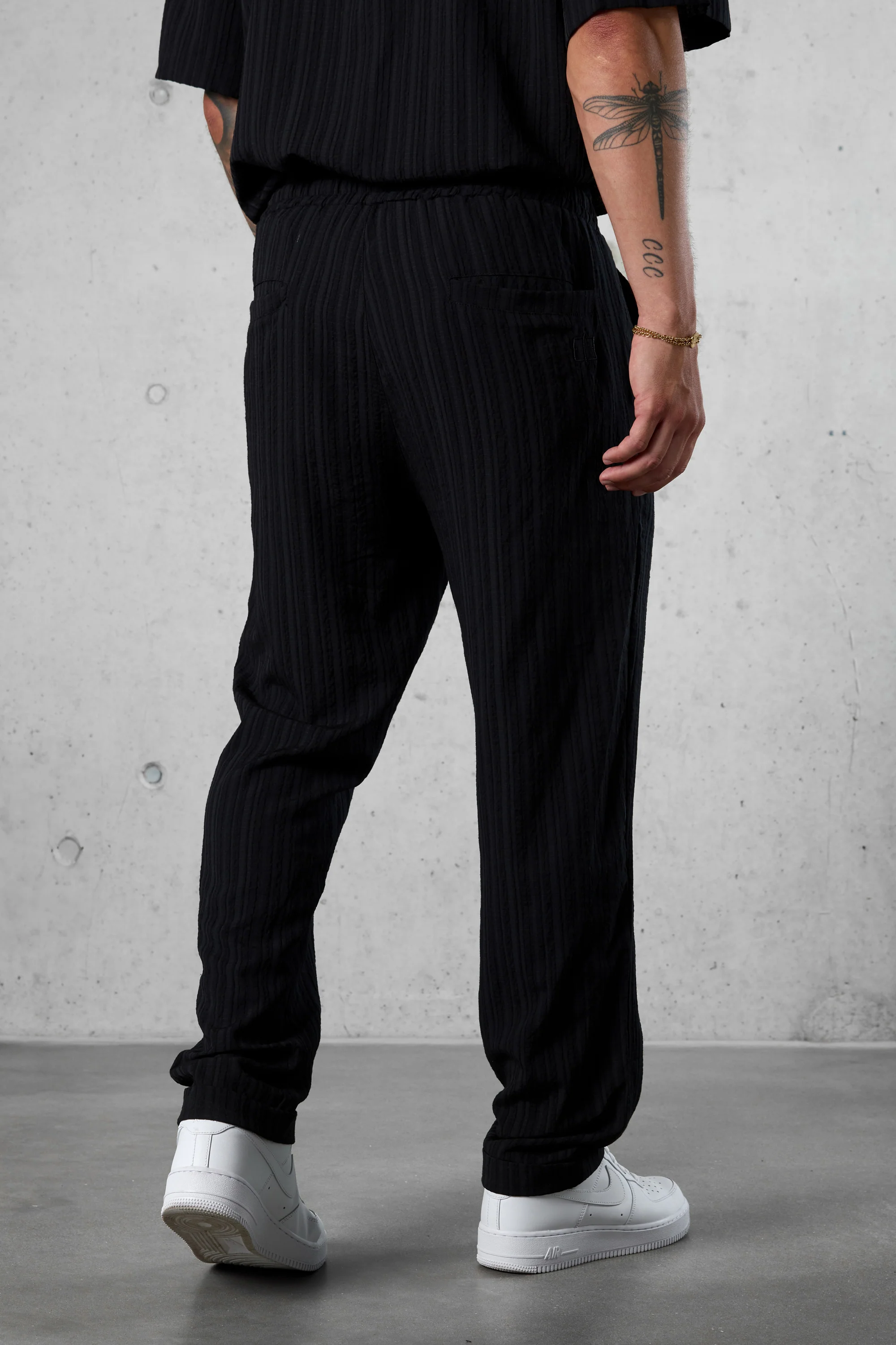 BLACK STRIPED PANTS - Image 4