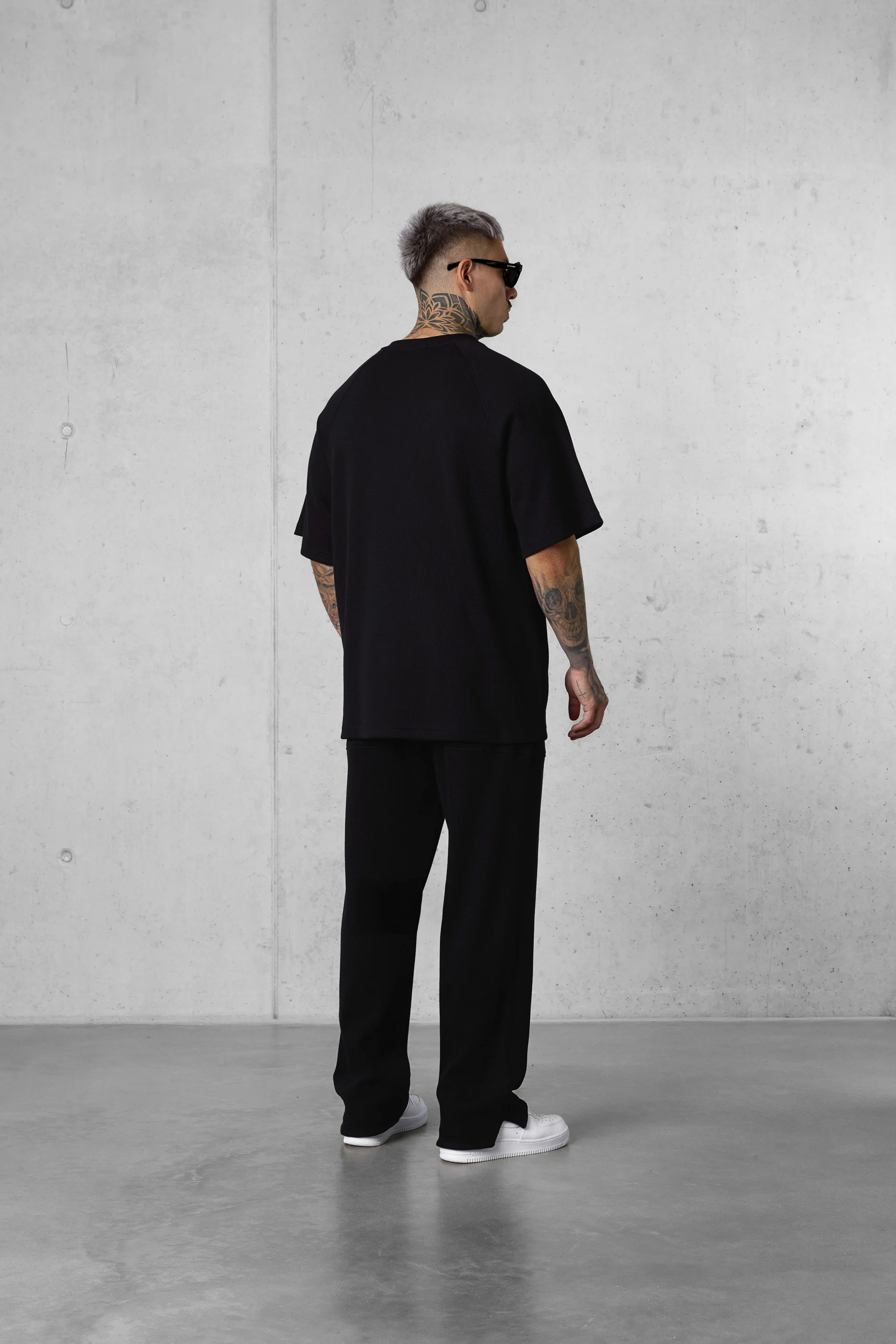 BLACK WAFFLE PANTS - Image 3