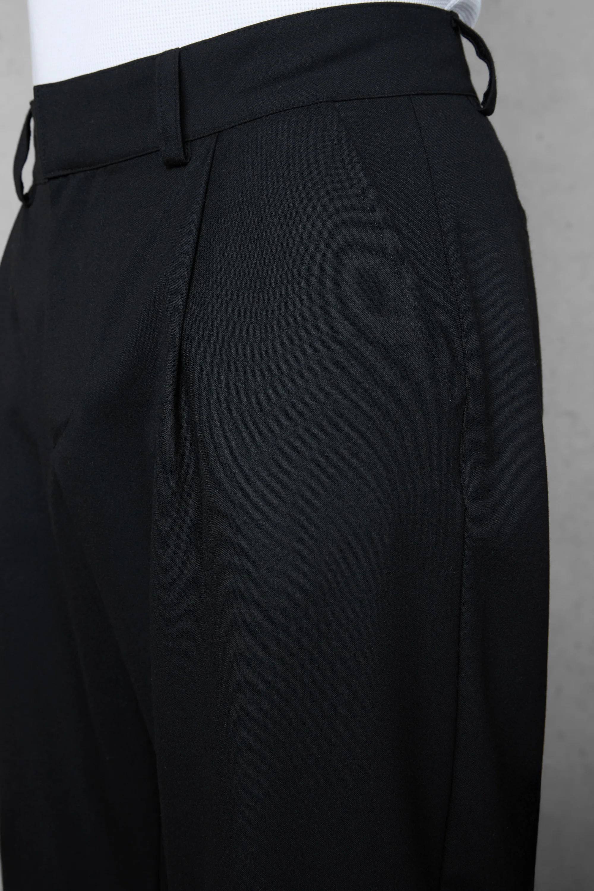 BLACK WIDE TAILORED PANTS - Image 3