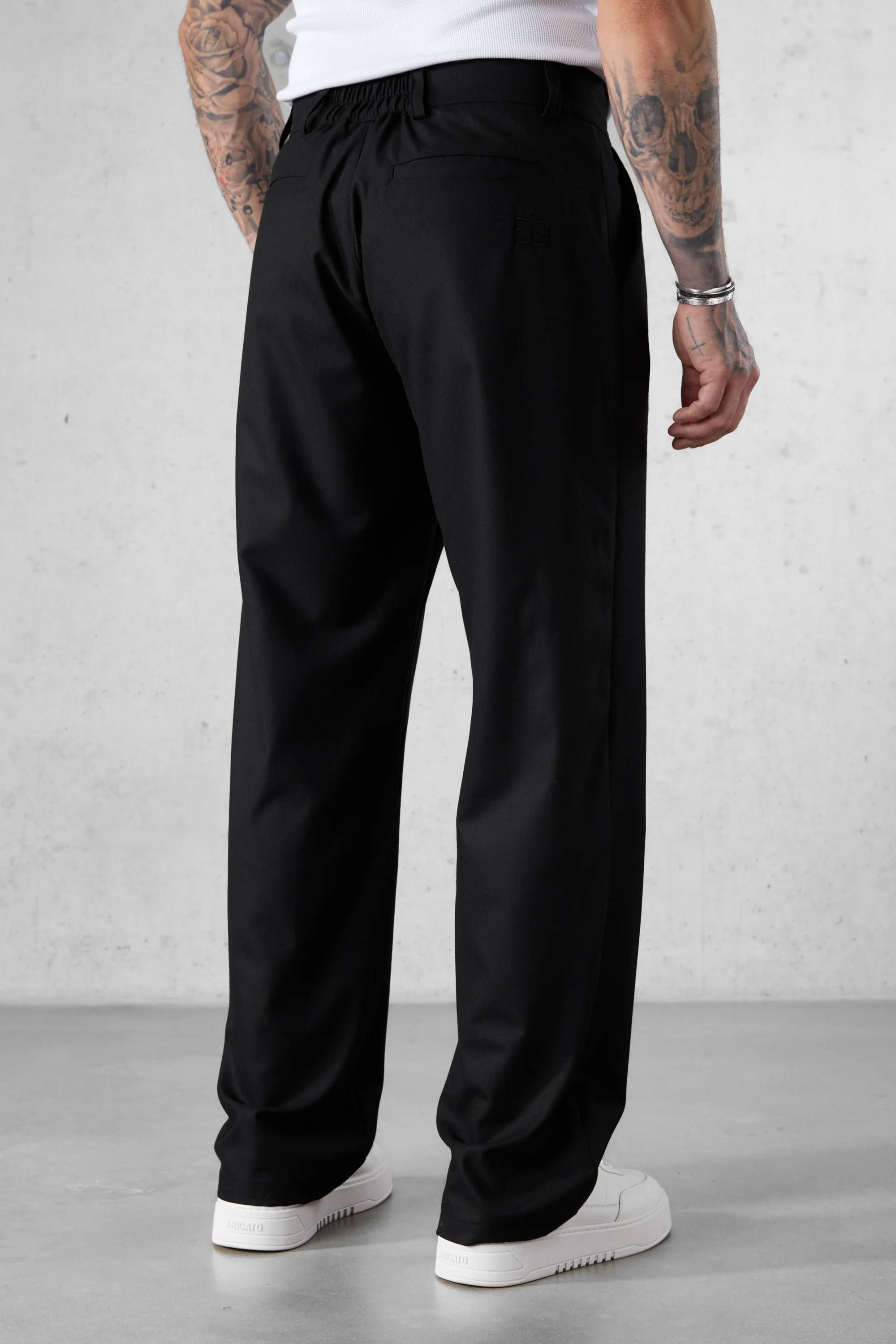 BLACK WIDE TAILORED PANTS - Image 5