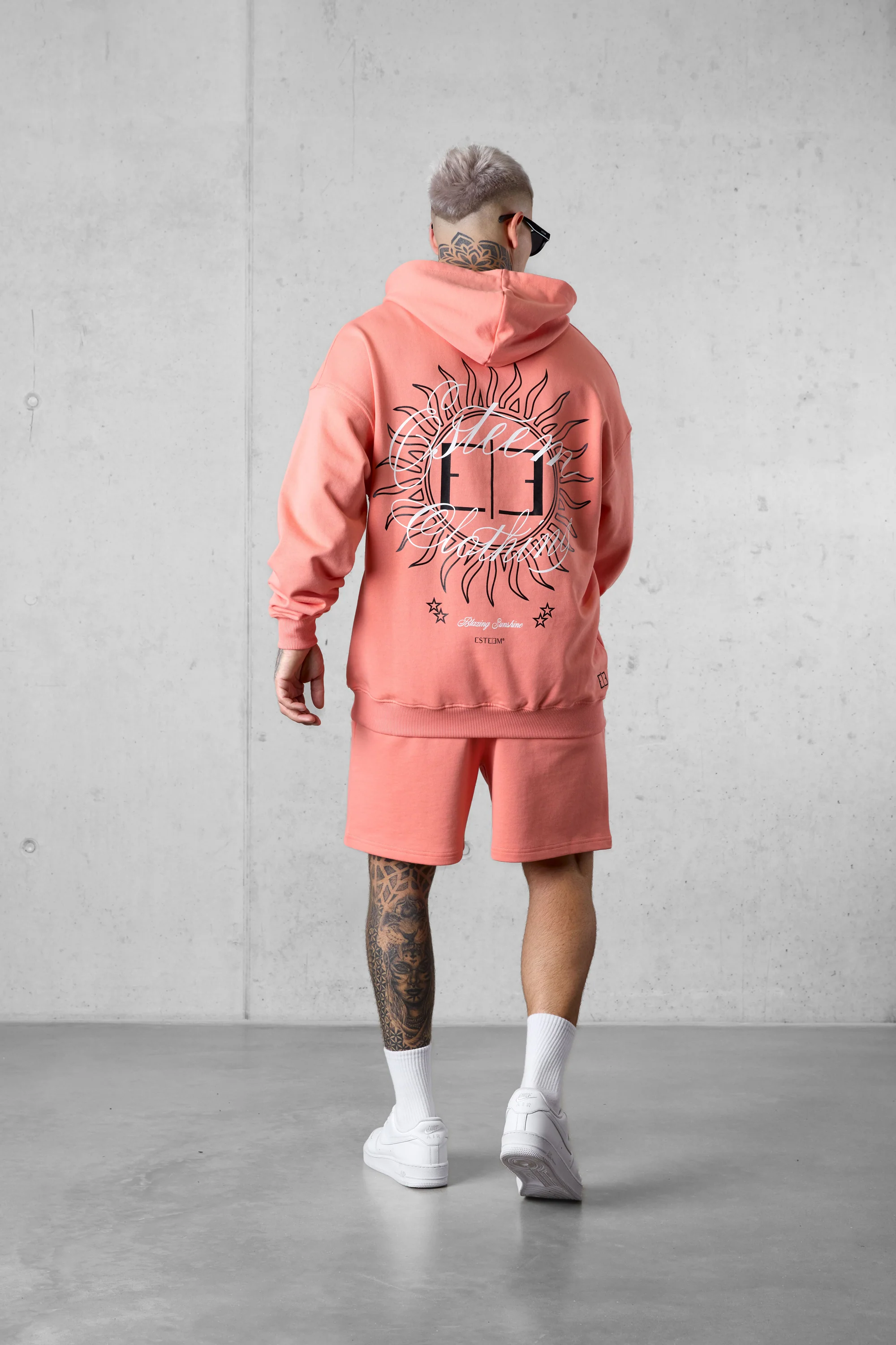 BURNTCORAL BLAZING SUNSHINE OVERSIZED SWEATHOODIE - Image 4