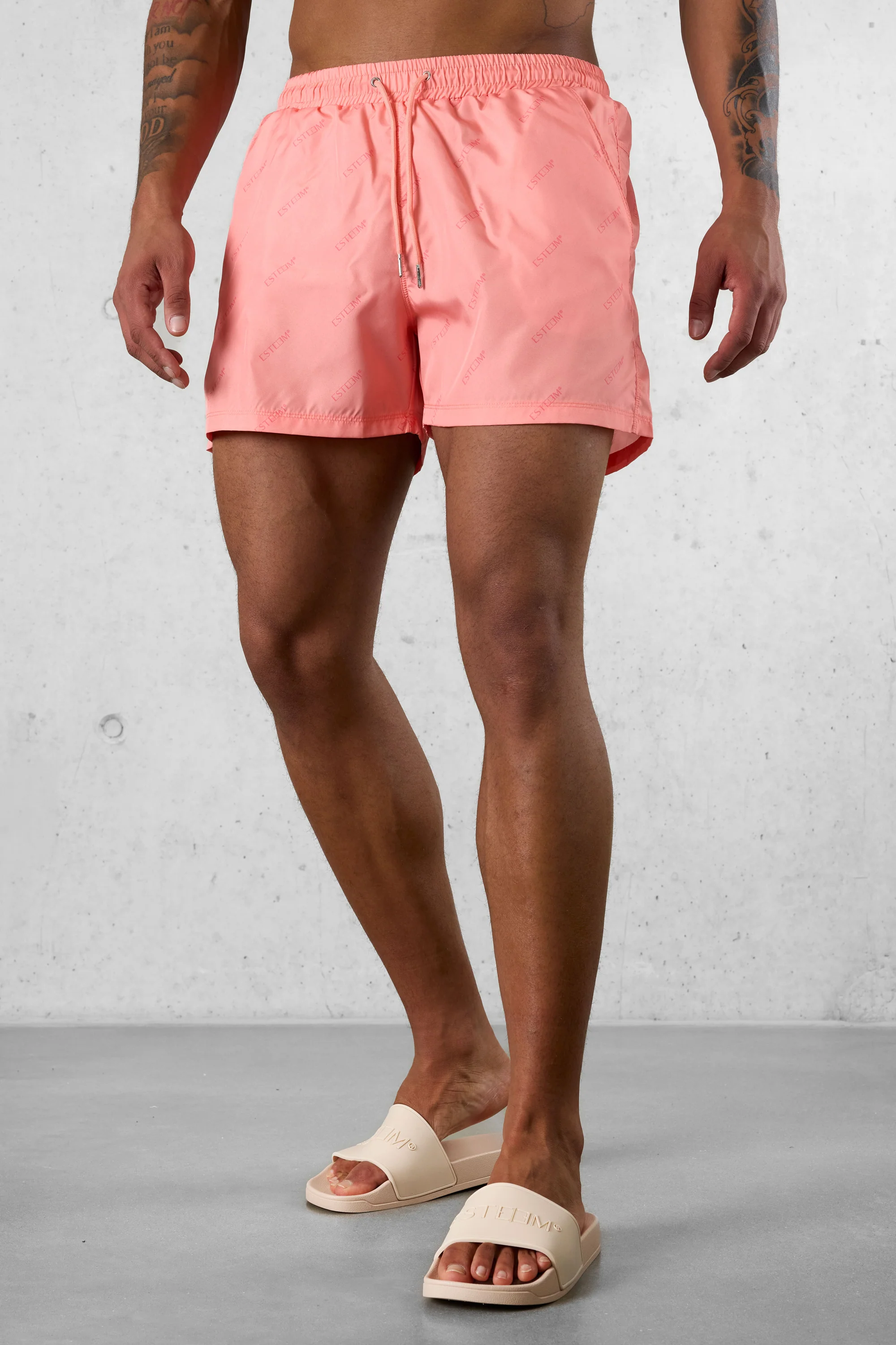BURNTCORAL PATTERN SWIMSHORTS - Image 3