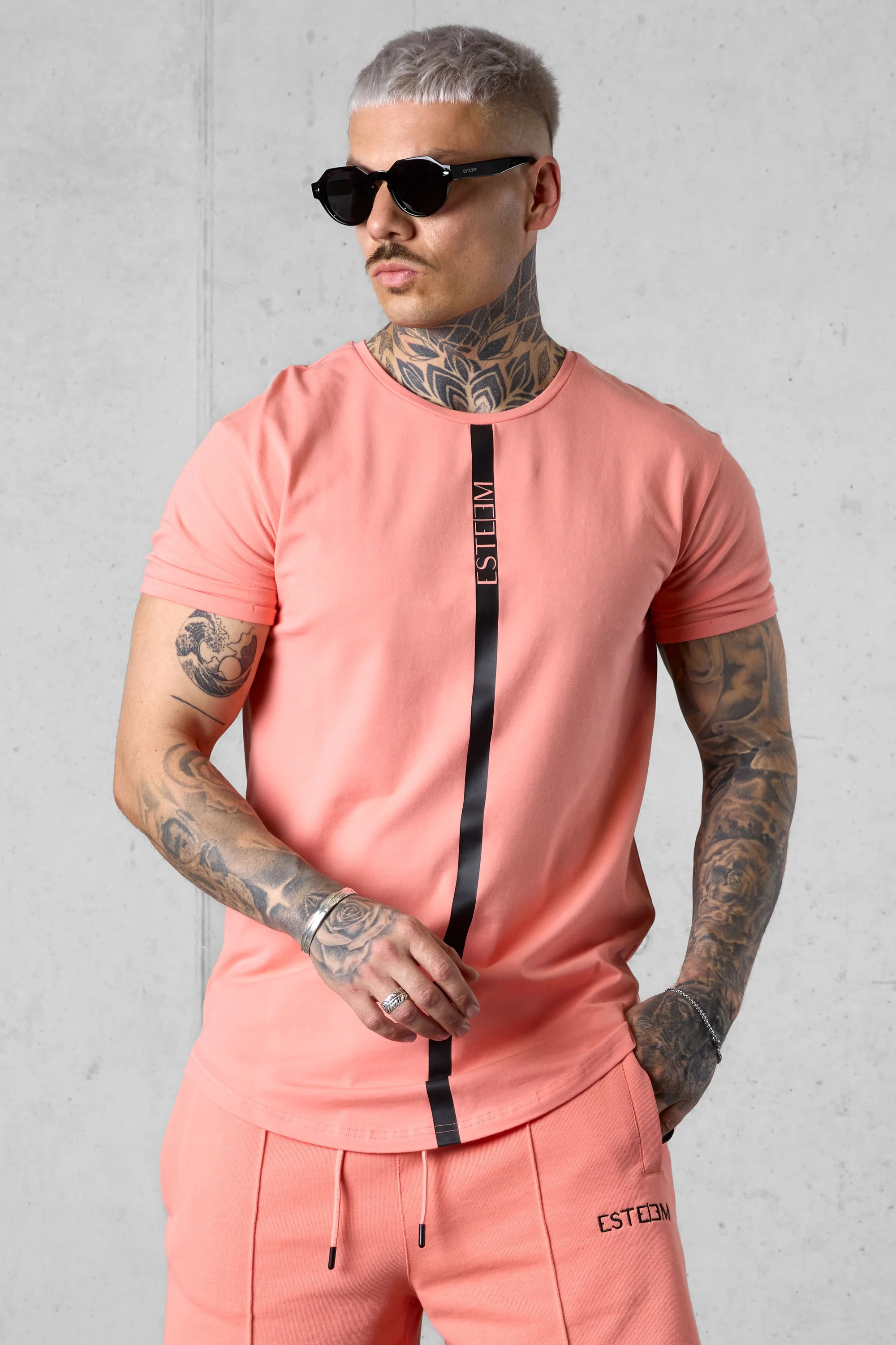 BURNTCORAL STRIPE TEE - Image 3