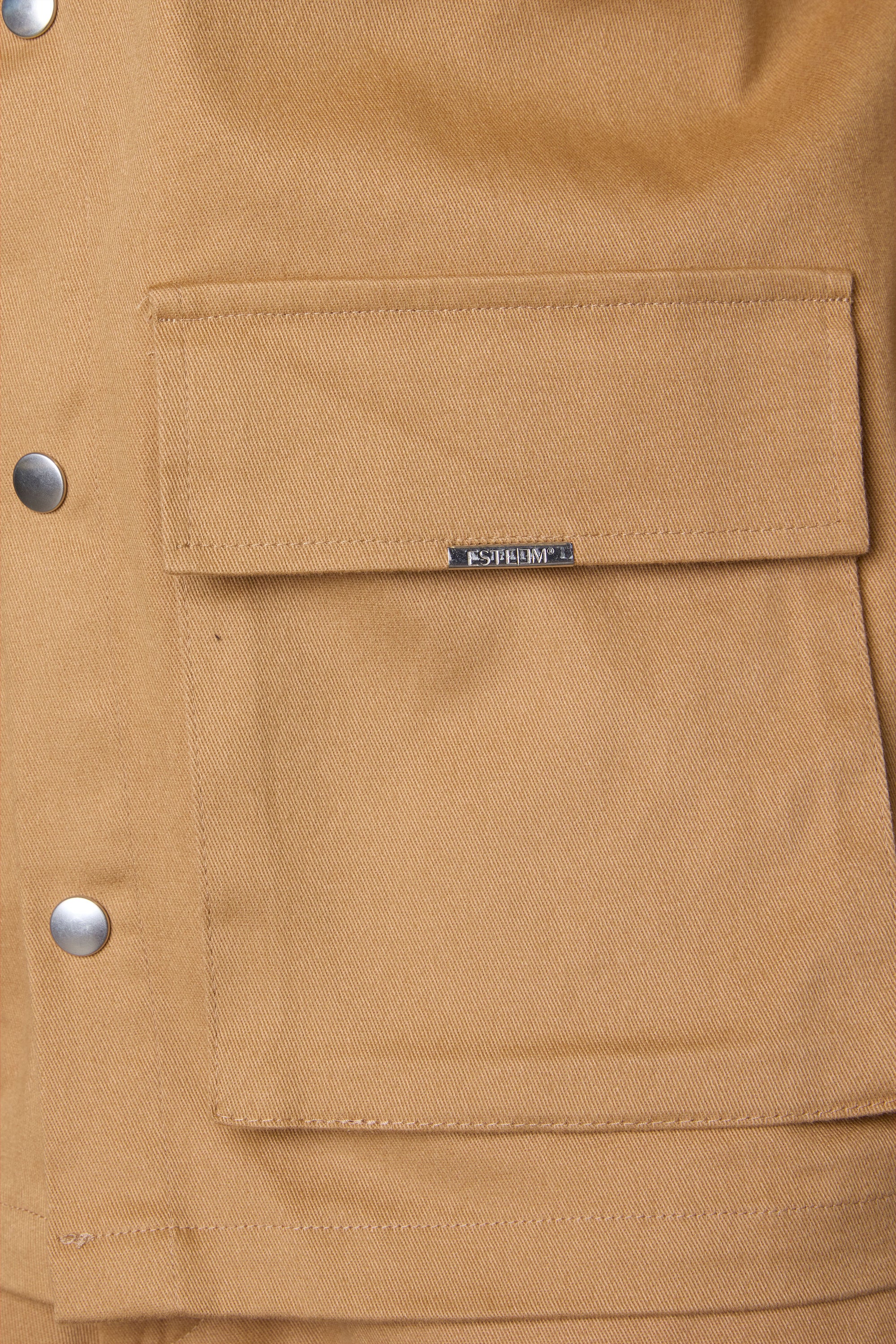 CAMEL CARGO OVERSIZED CHINO SHIRT - Image 5