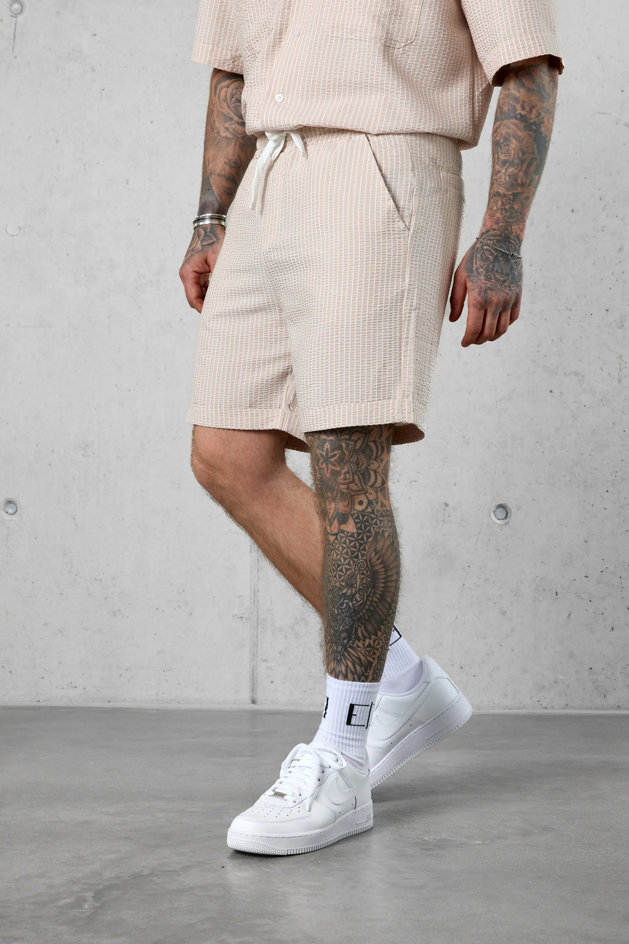 CAPPUCCINO STRIPED SHORTS - Image 3