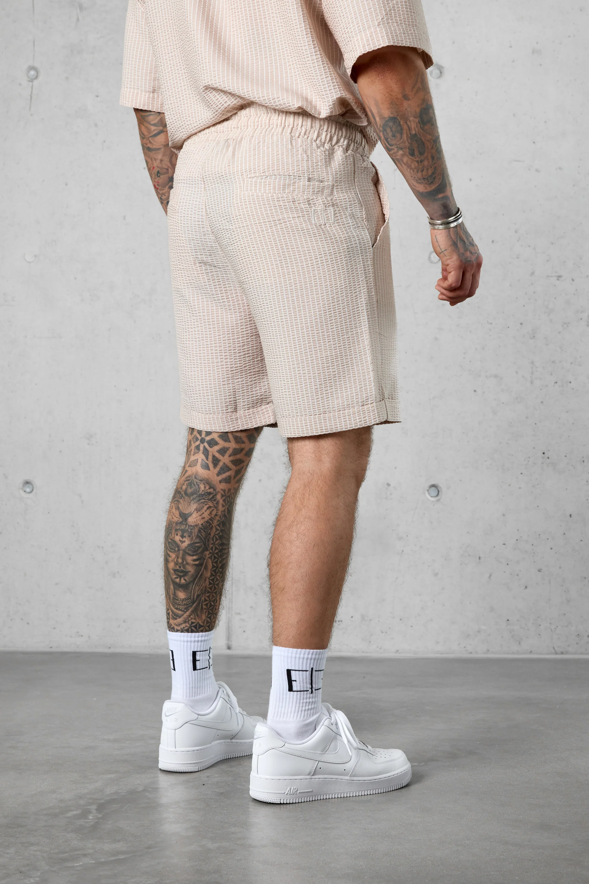 CAPPUCCINO STRIPED SHORTS - Image 4