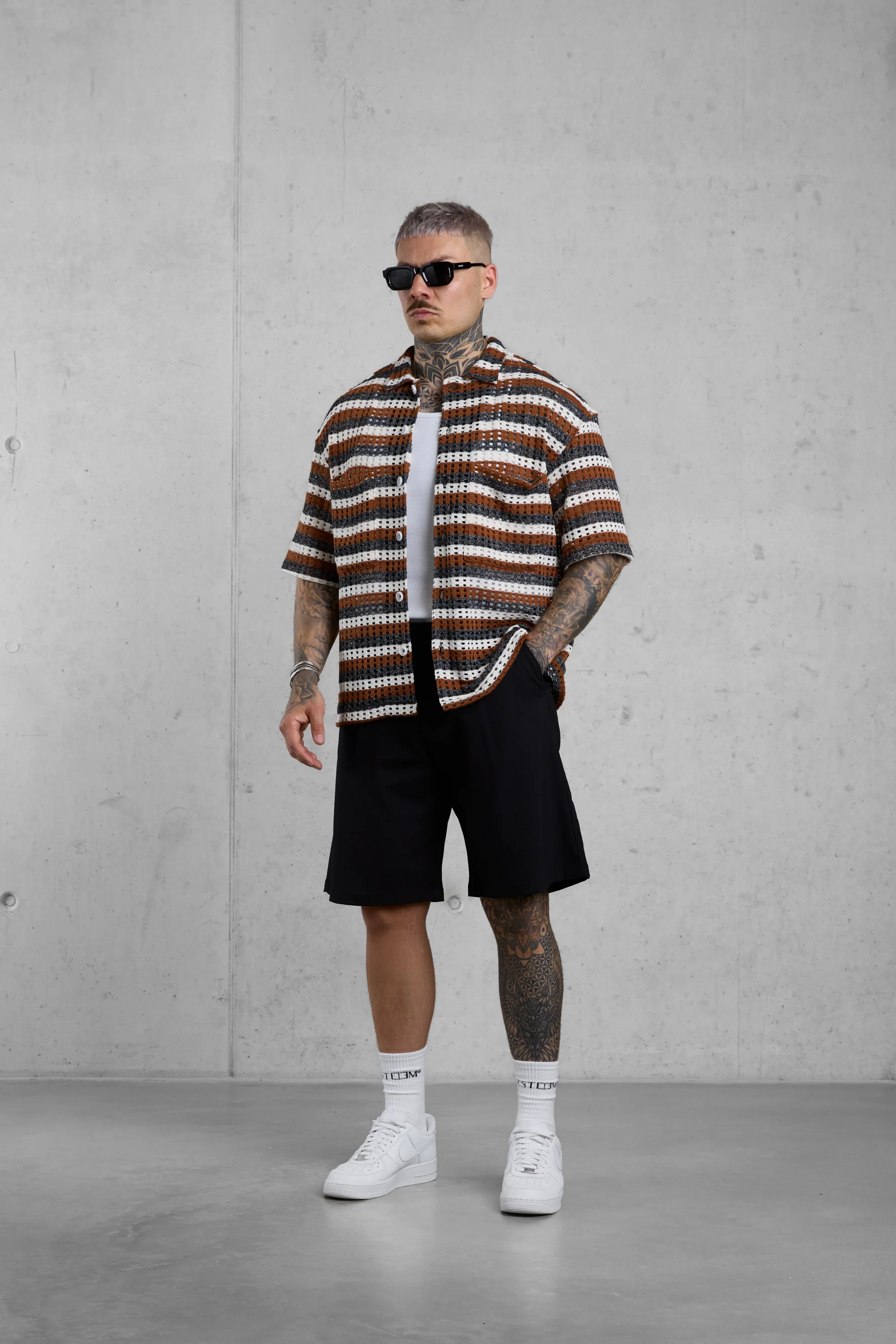 CROCHET STRIPED SHIRT - Image 3