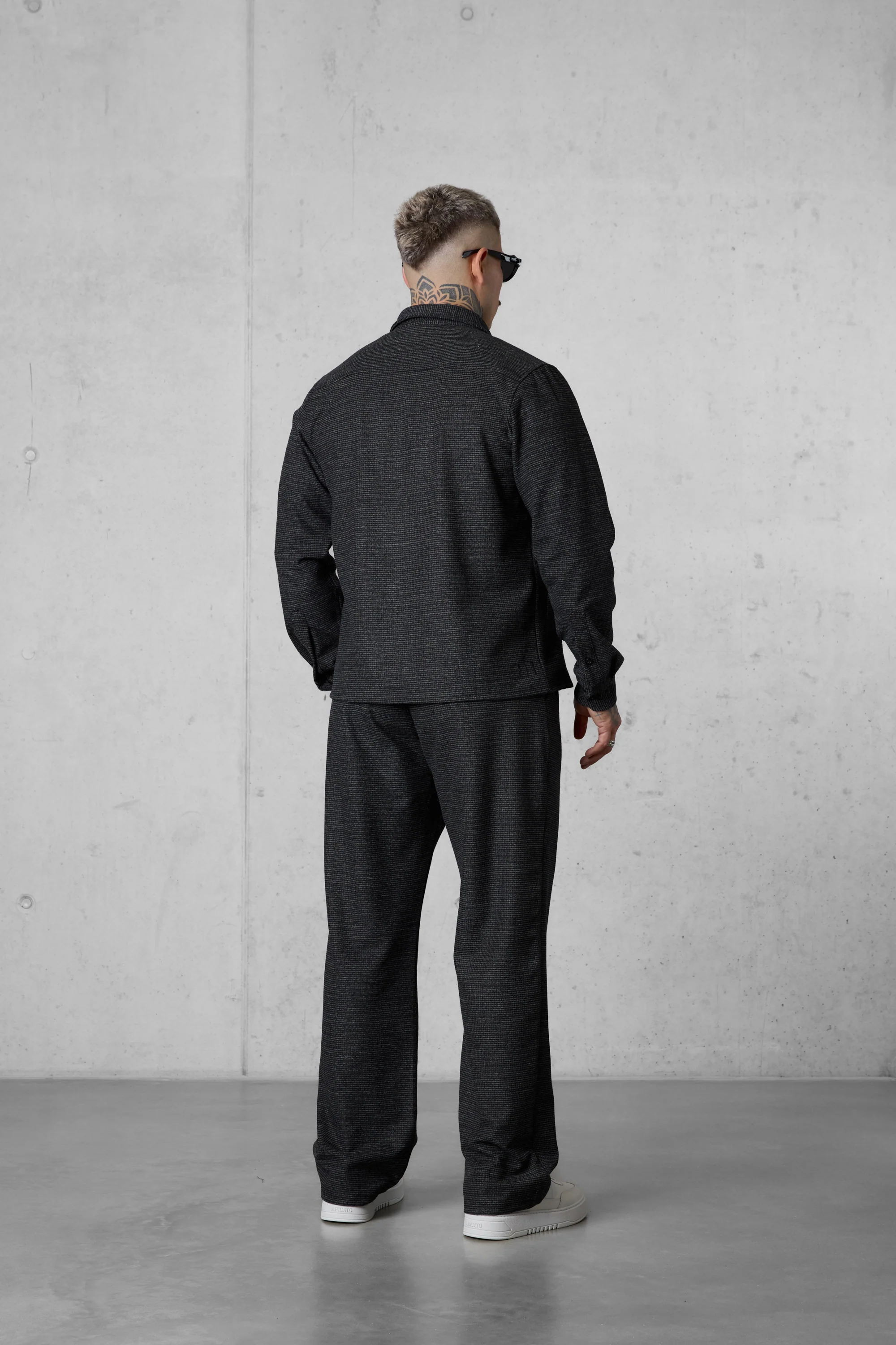 DARKBLUE VINTAGE WIDE TAILORED PANTS - Image 4