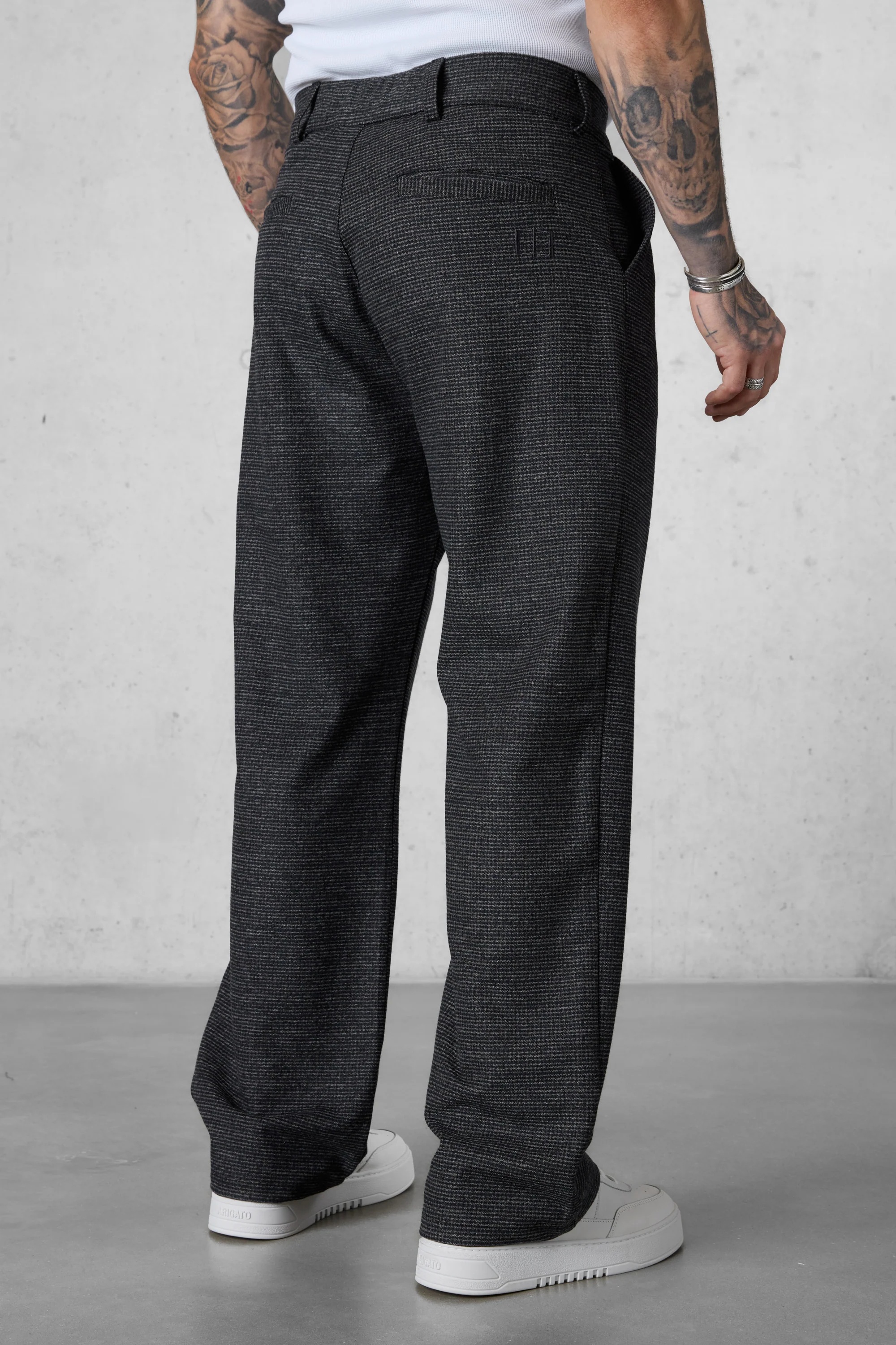 DARKBLUE VINTAGE WIDE TAILORED PANTS - Image 6
