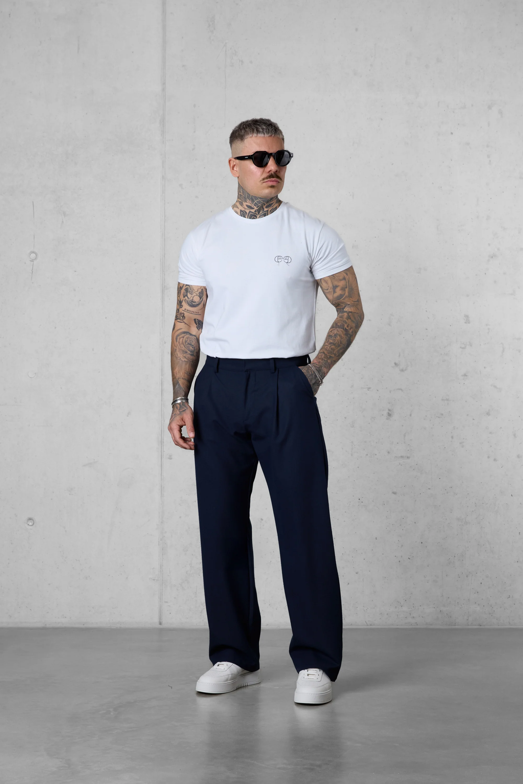 DARKBLUE WIDE TAILORED PANTS - Image 2