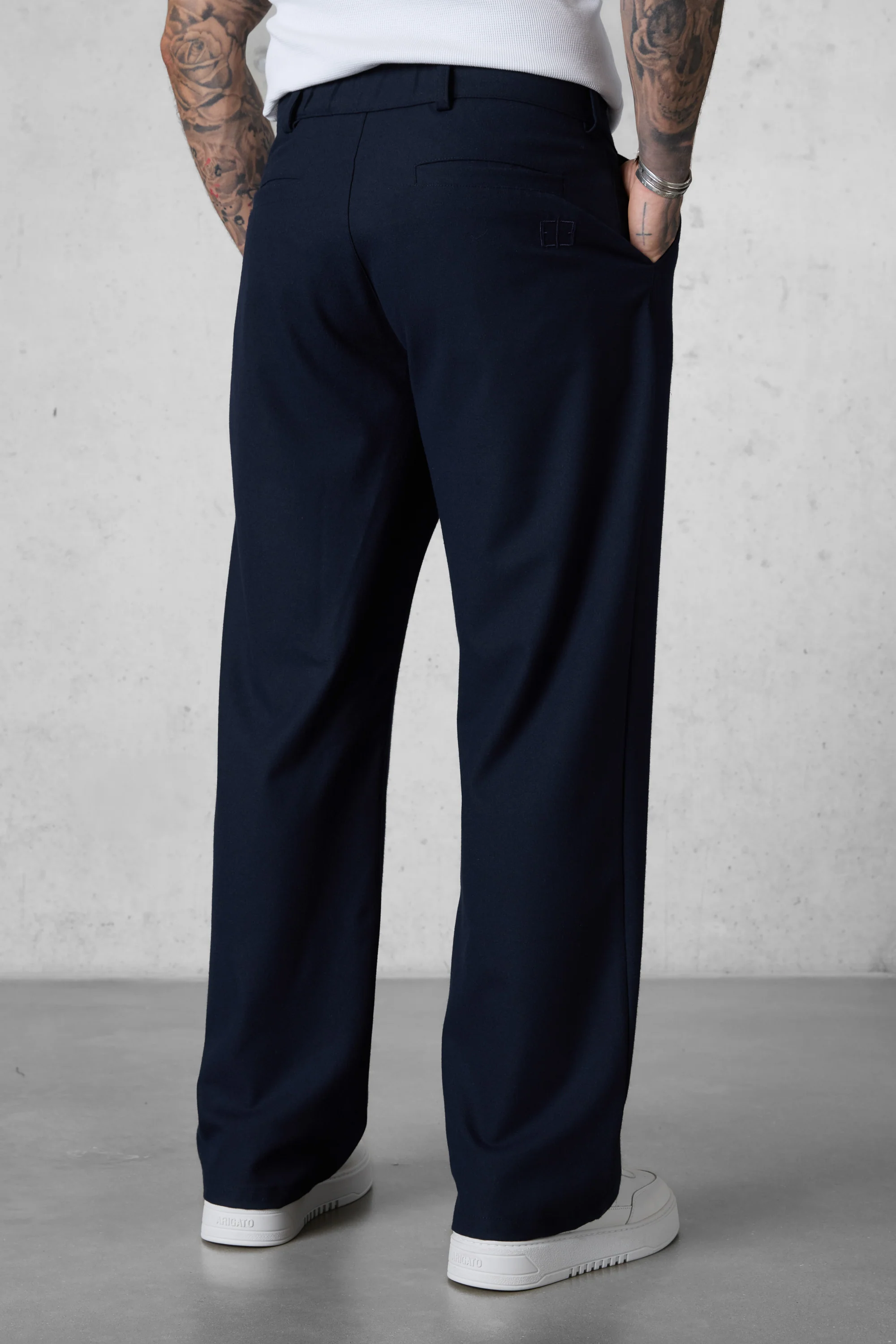 DARKBLUE WIDE TAILORED PANTS - Image 5