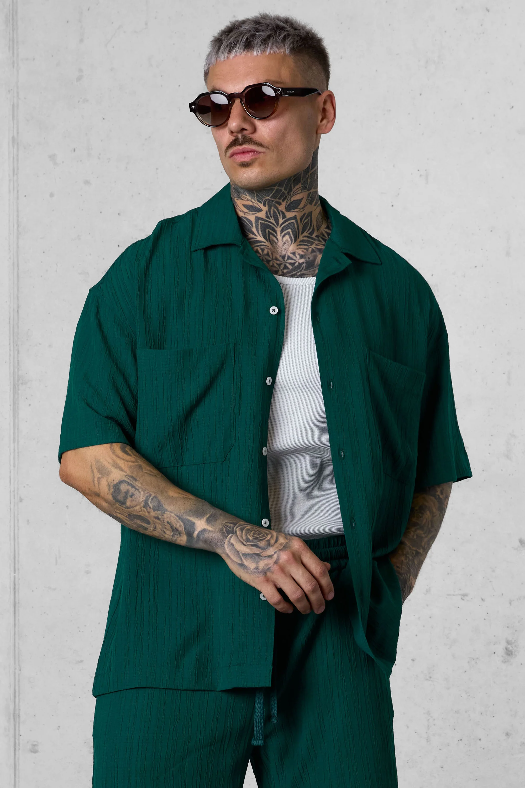 DARKGREEN STRIPED SHIRT - Image 3