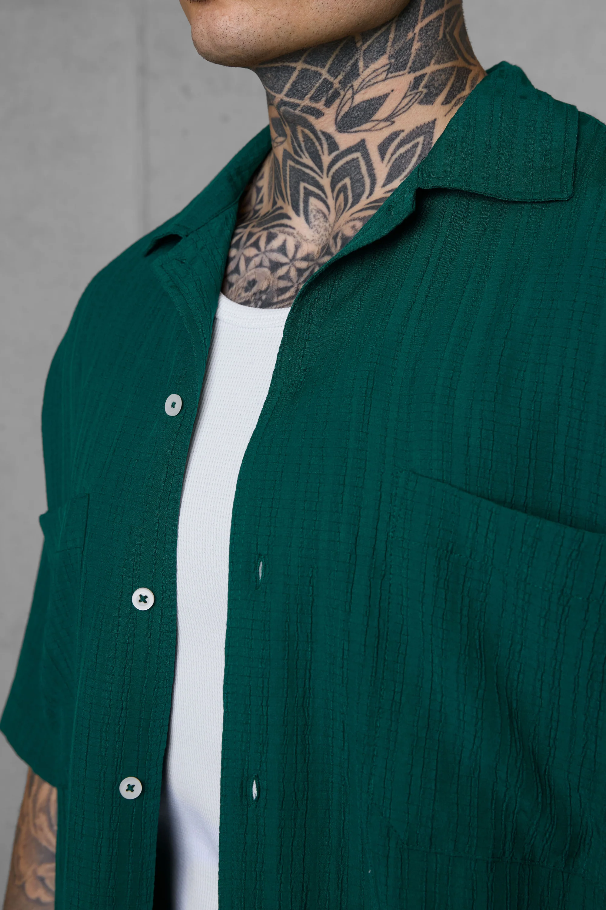 DARKGREEN STRIPED SHIRT - Image 5