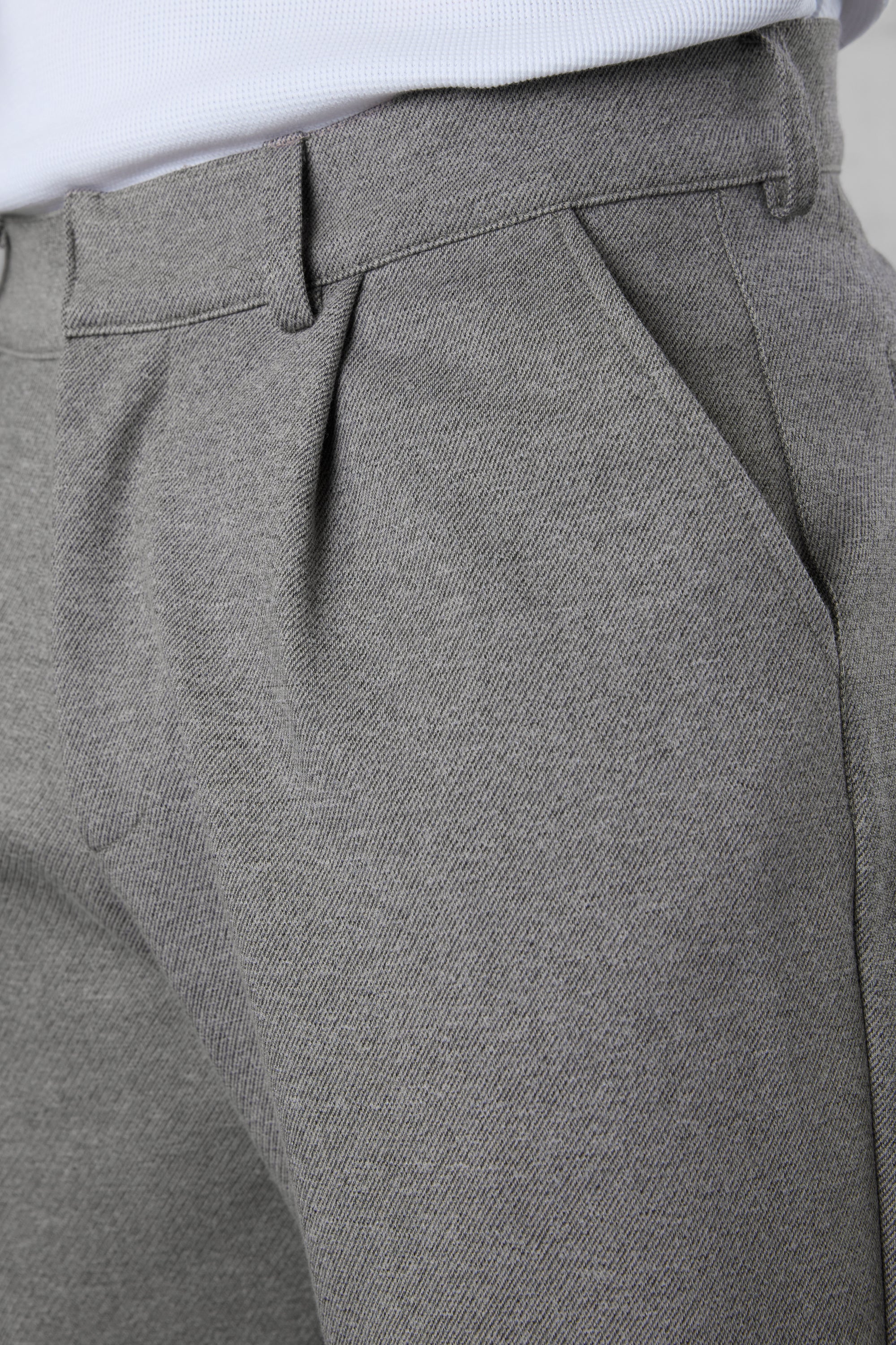 GREIGE WIDE TAILORED PANTS - Image 3