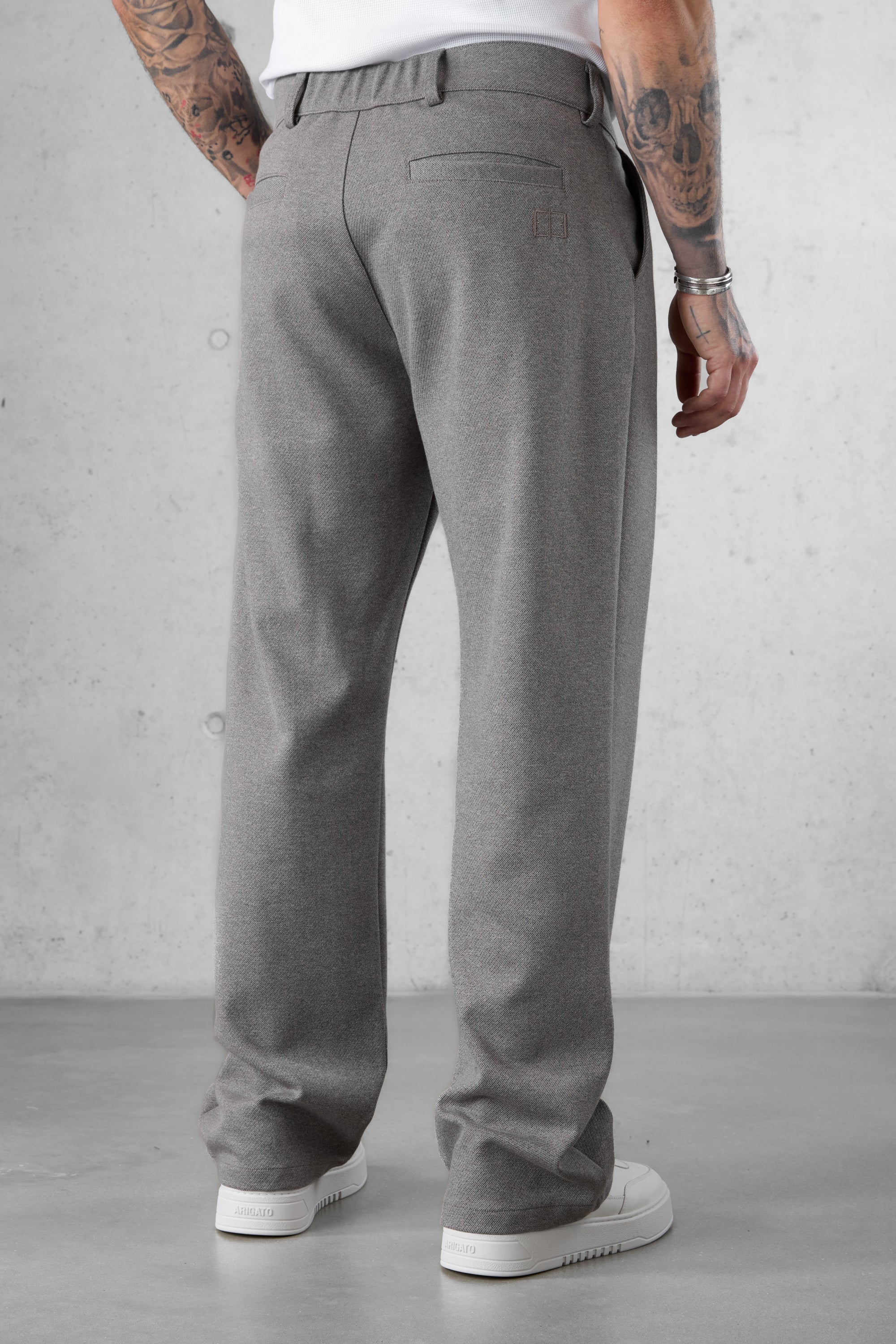 GREIGE WIDE TAILORED PANTS - Image 5