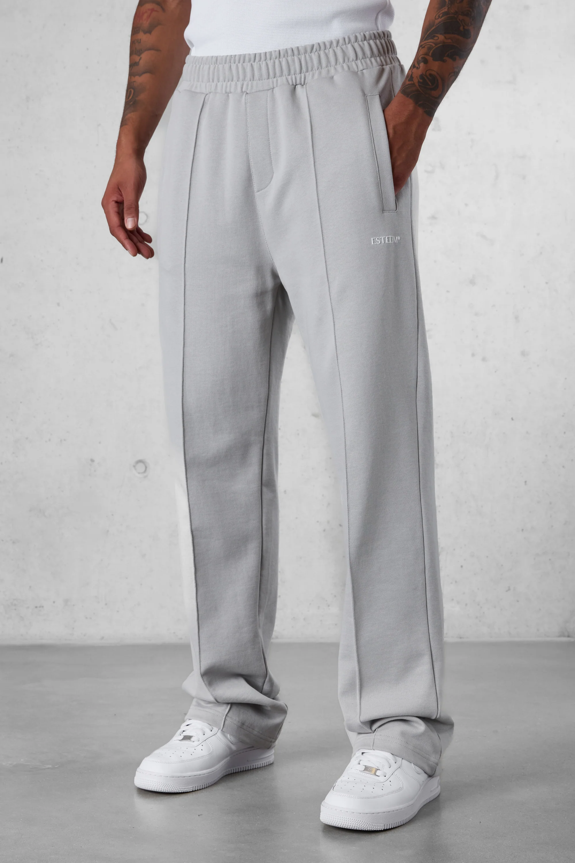 GREY ESSENTIAL LOOSE SWEATPANTS - Image 3