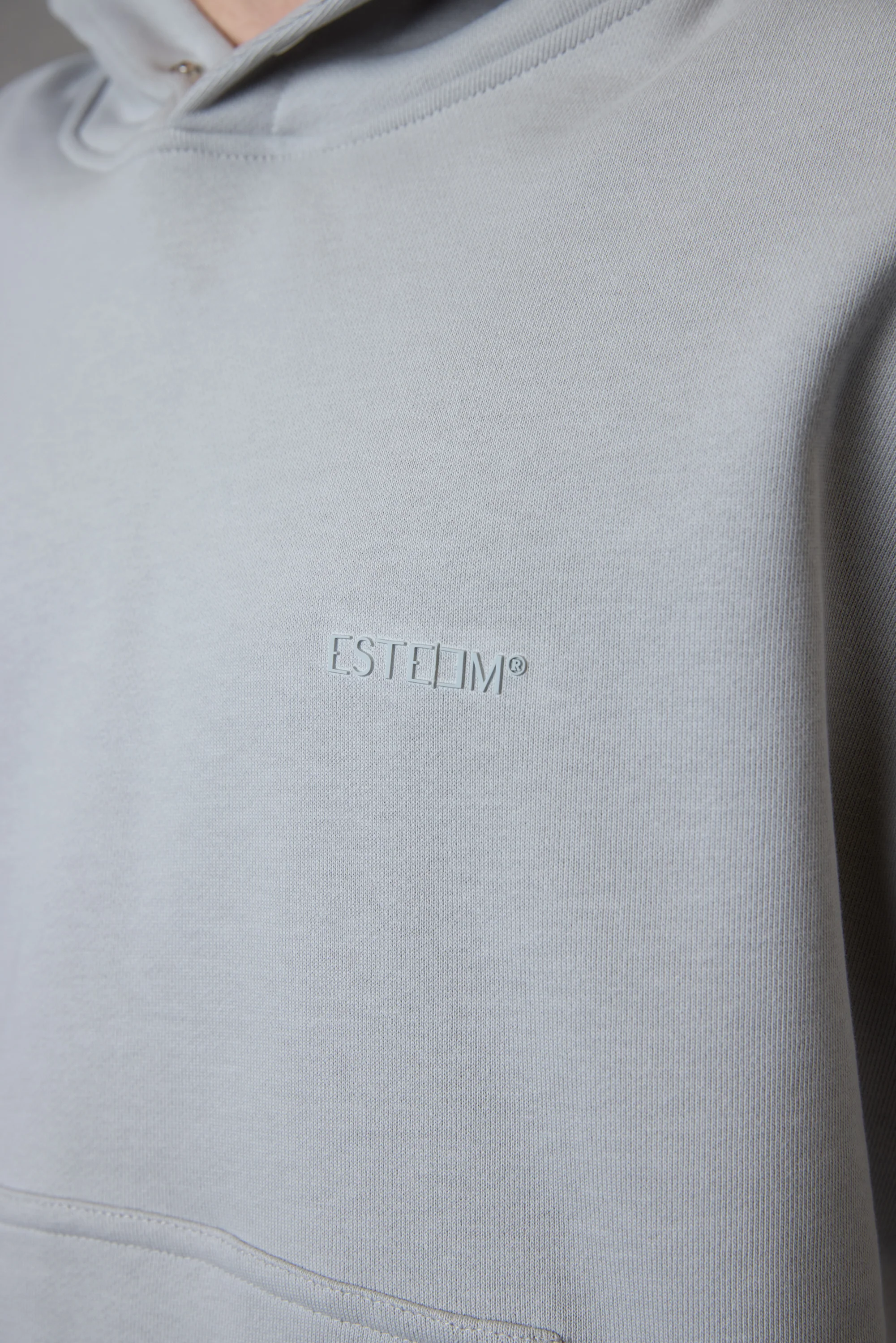 GREY ESSENTIAL OVERSIZED HOODIE - Image 5