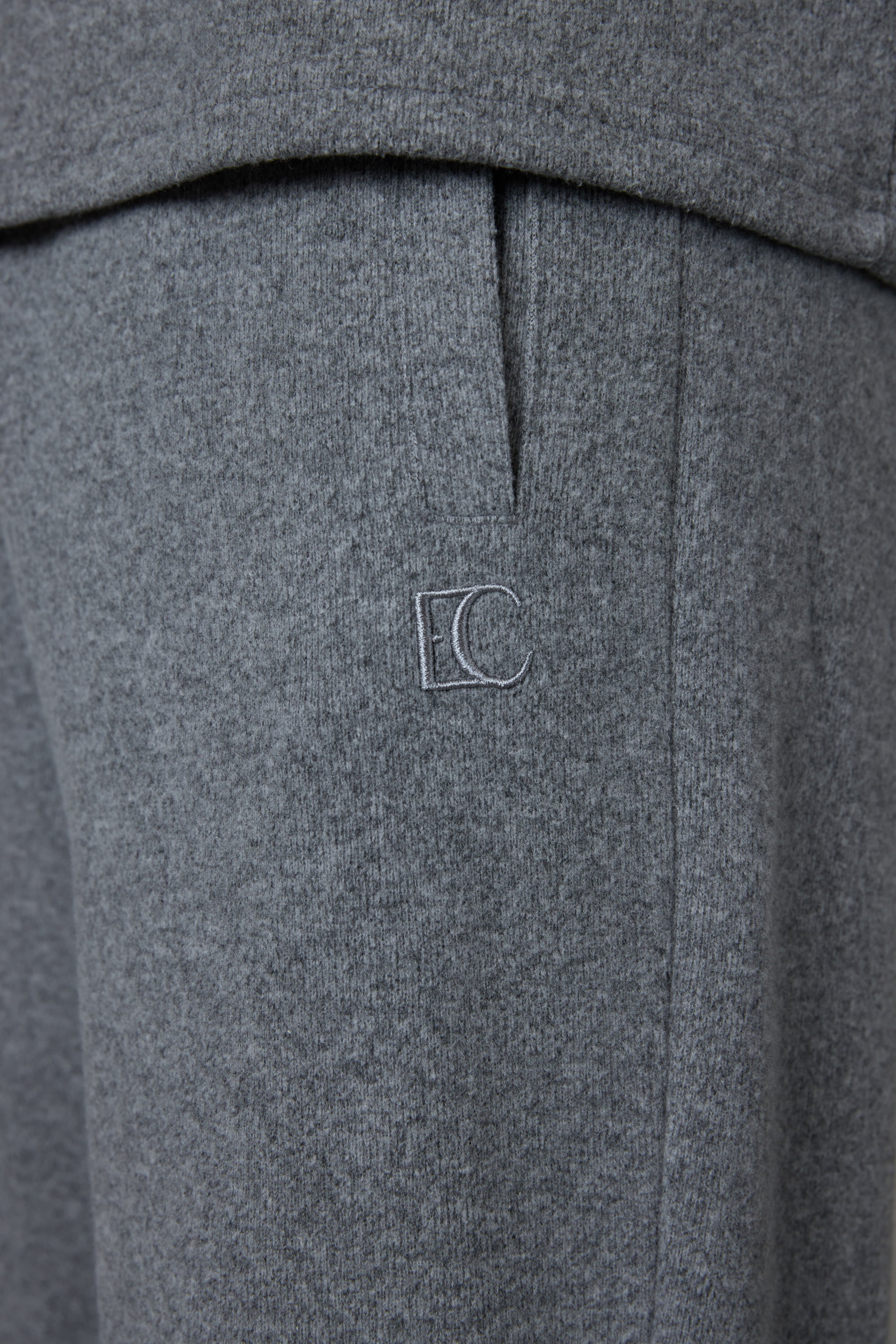GREY MELANGE COMFY LOOSE SWEATPANTS - Image 3