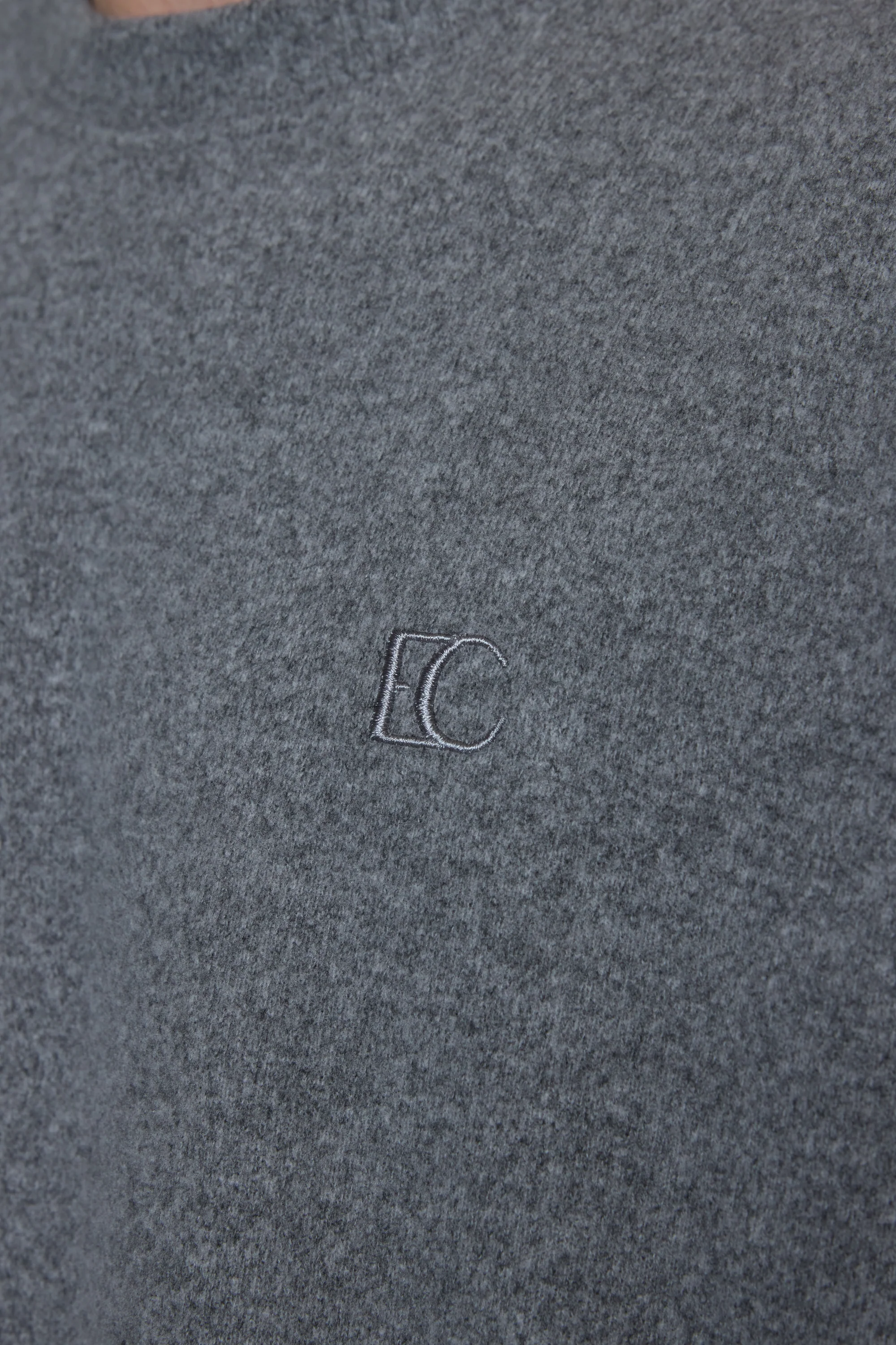 GREY MELANGE COMFY OVERSIZED SWEATER - Image 3