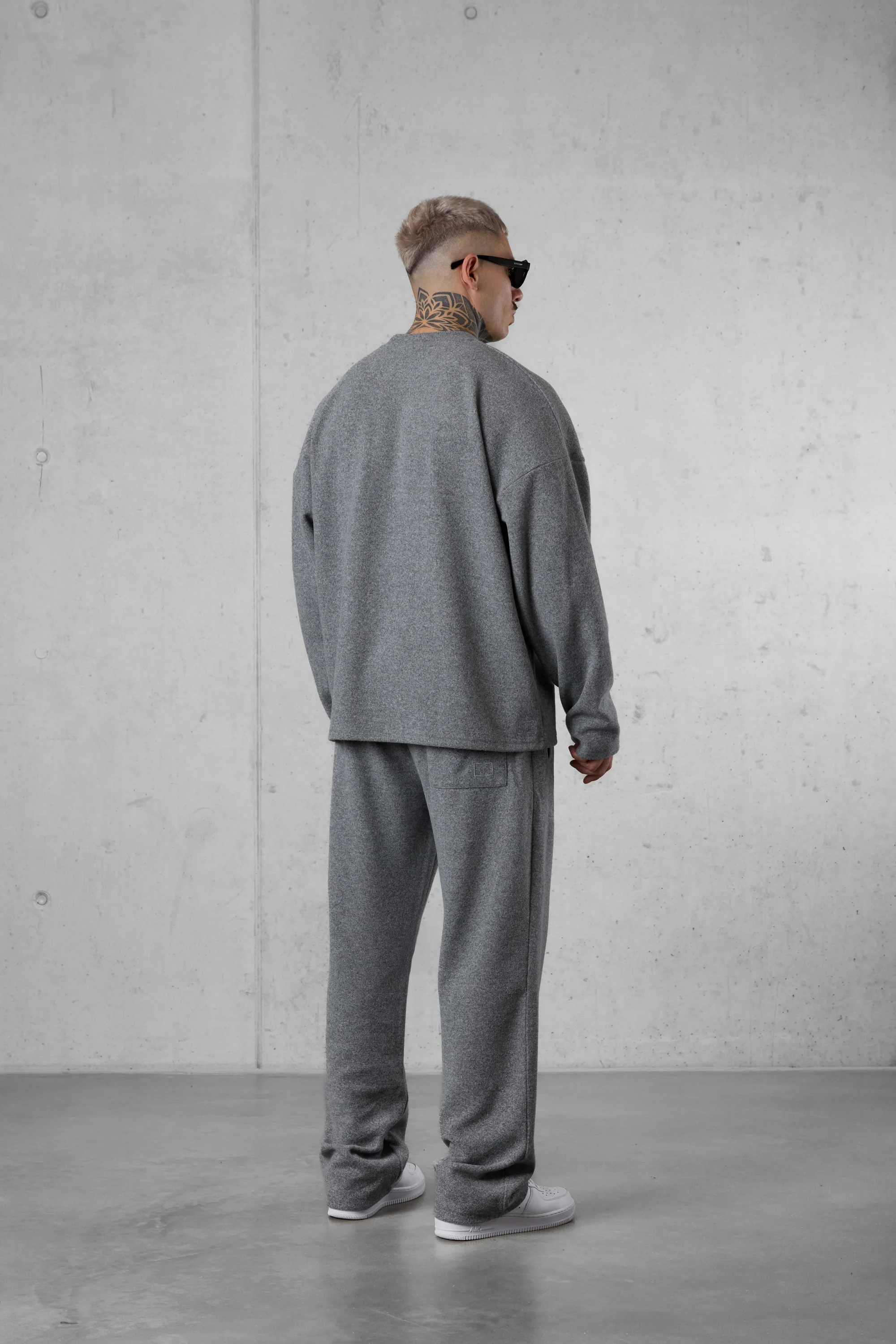 GREY MELANGE COMFY OVERSIZED SWEATER - Image 5