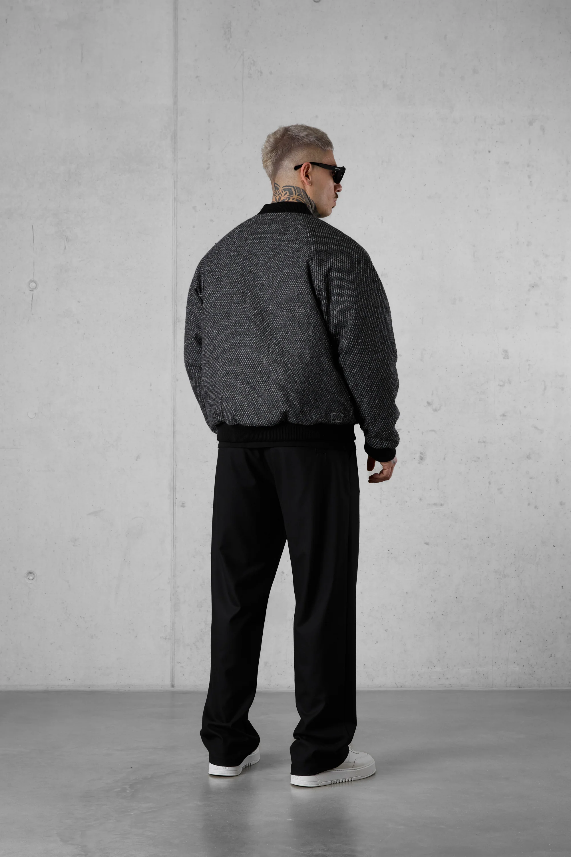 GREY SHADOW BOMBER JACKET - Image 5