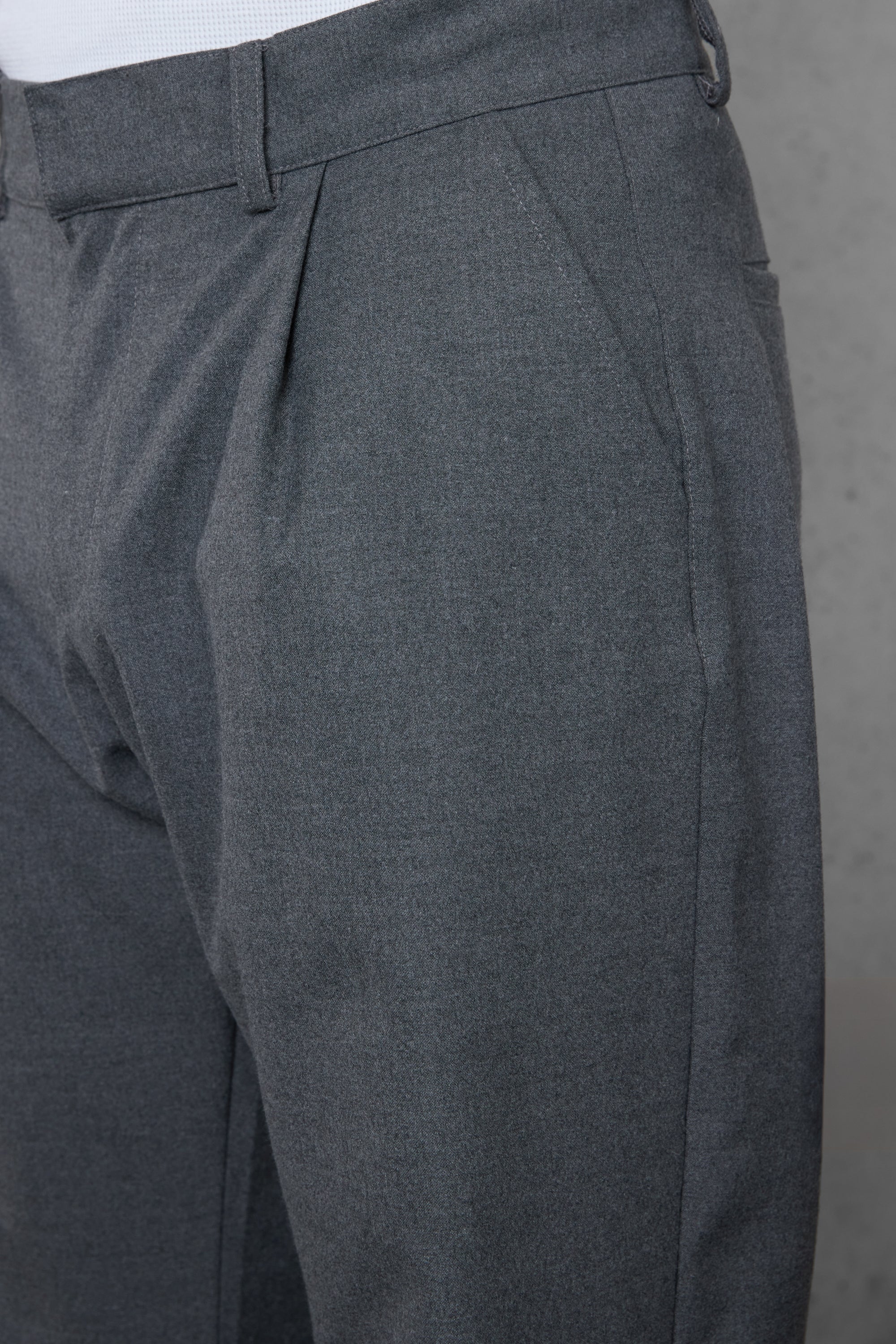 GREY WIDE TAILORED PANTS - Image 3