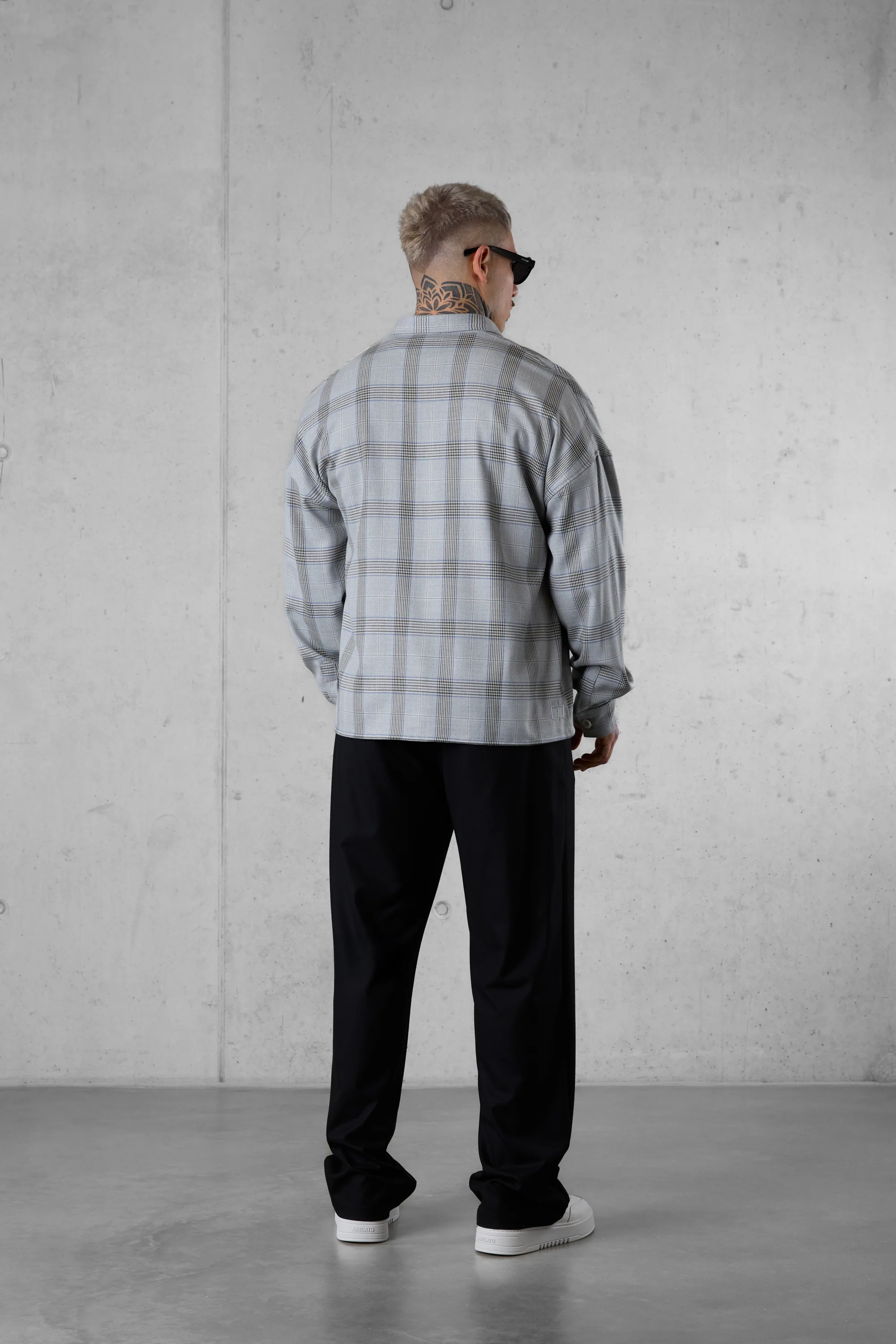 GREYBLUE PLAID OVERSIZED SHIRT - Image 4