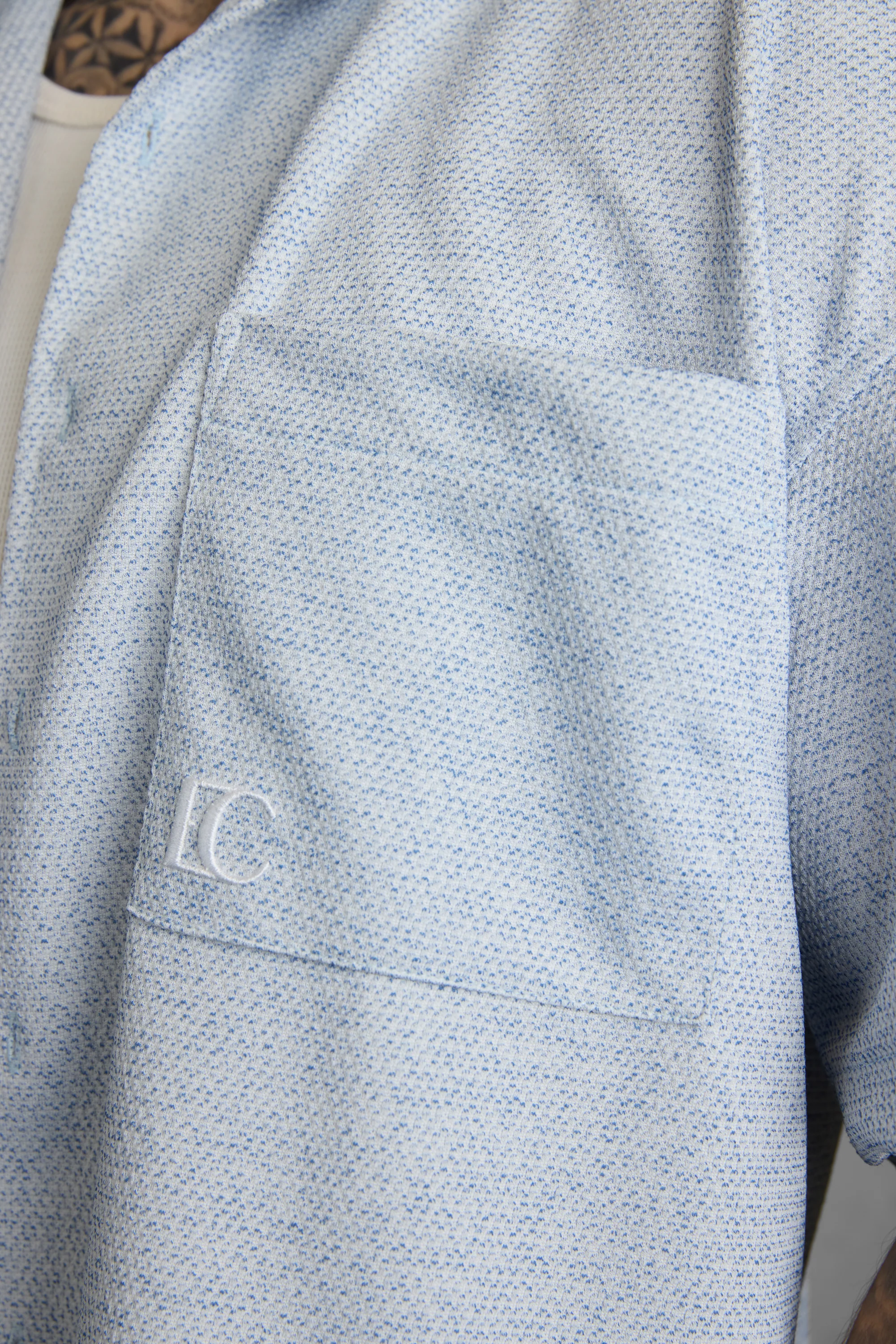 LIGHTBLUE TEXTURED SHIRT - Image 3