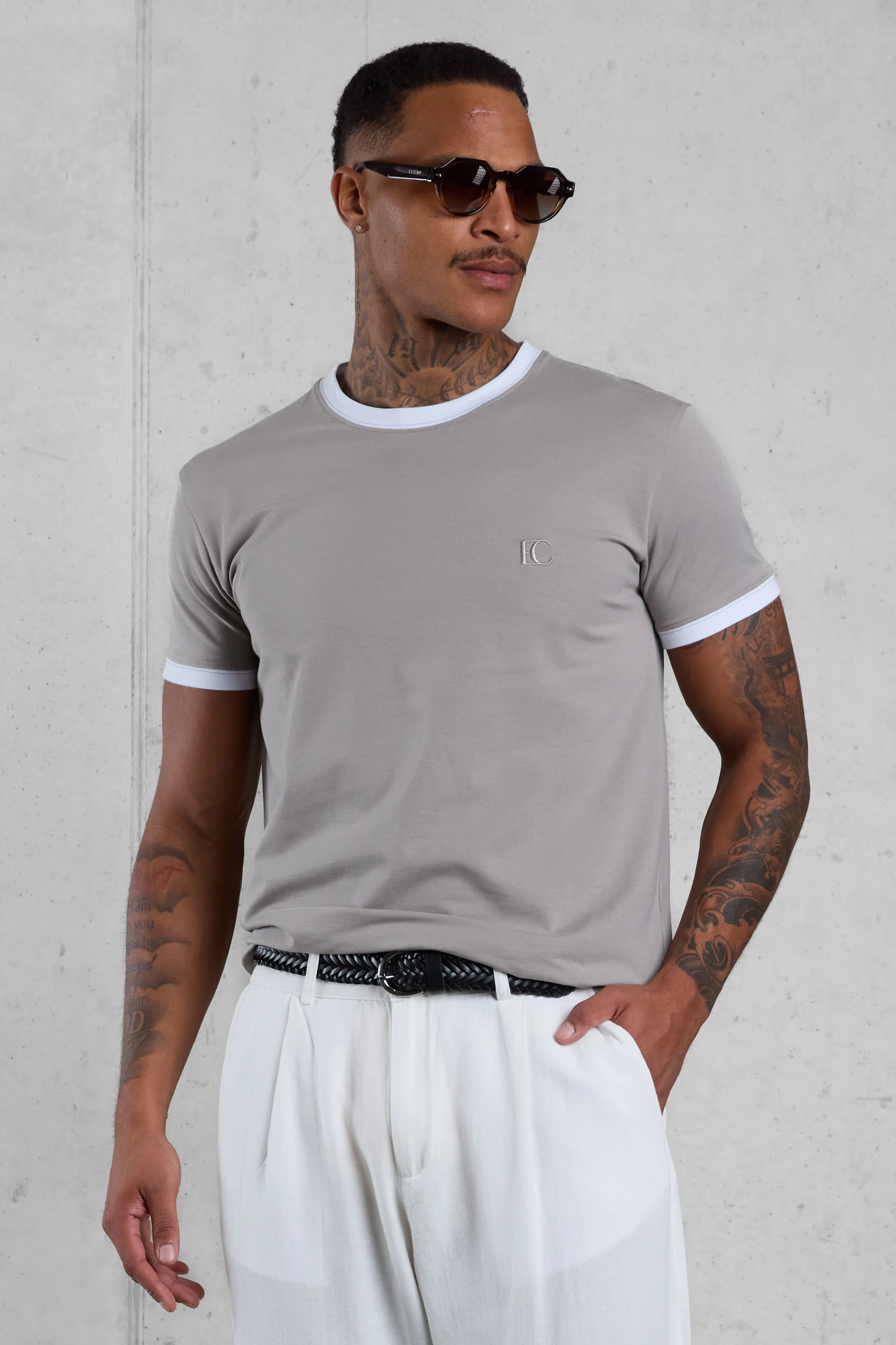 MINERALGREY CONTRAST TEE