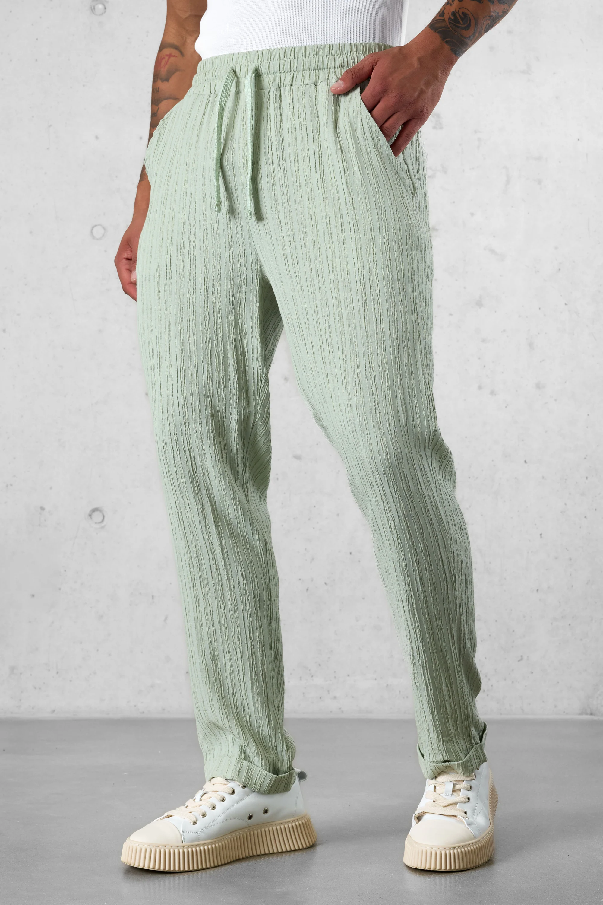 MINT STRIPED PANTS - Image 3