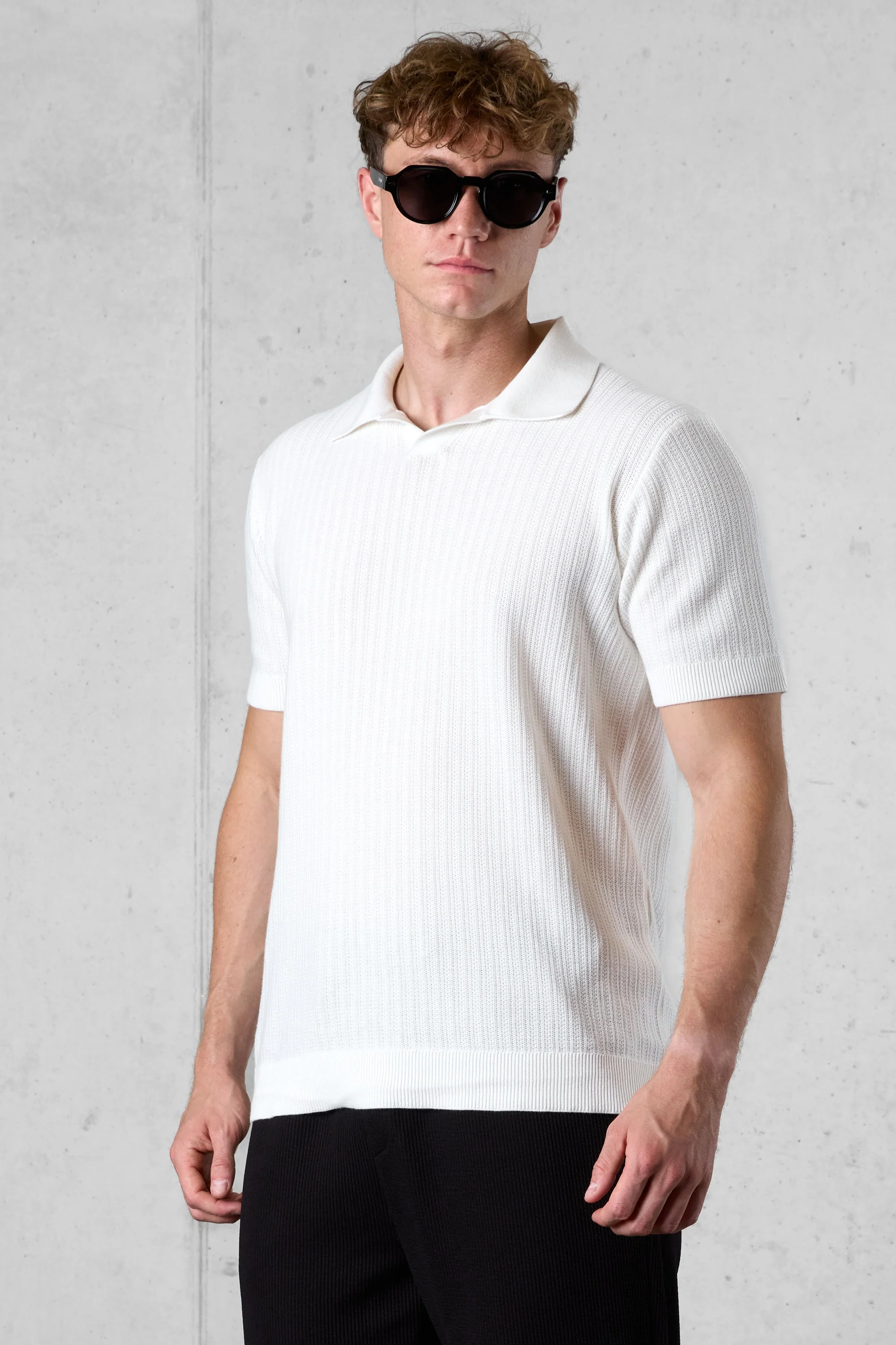 OFFWHITE KNIT POLOSHIRT - Image 3