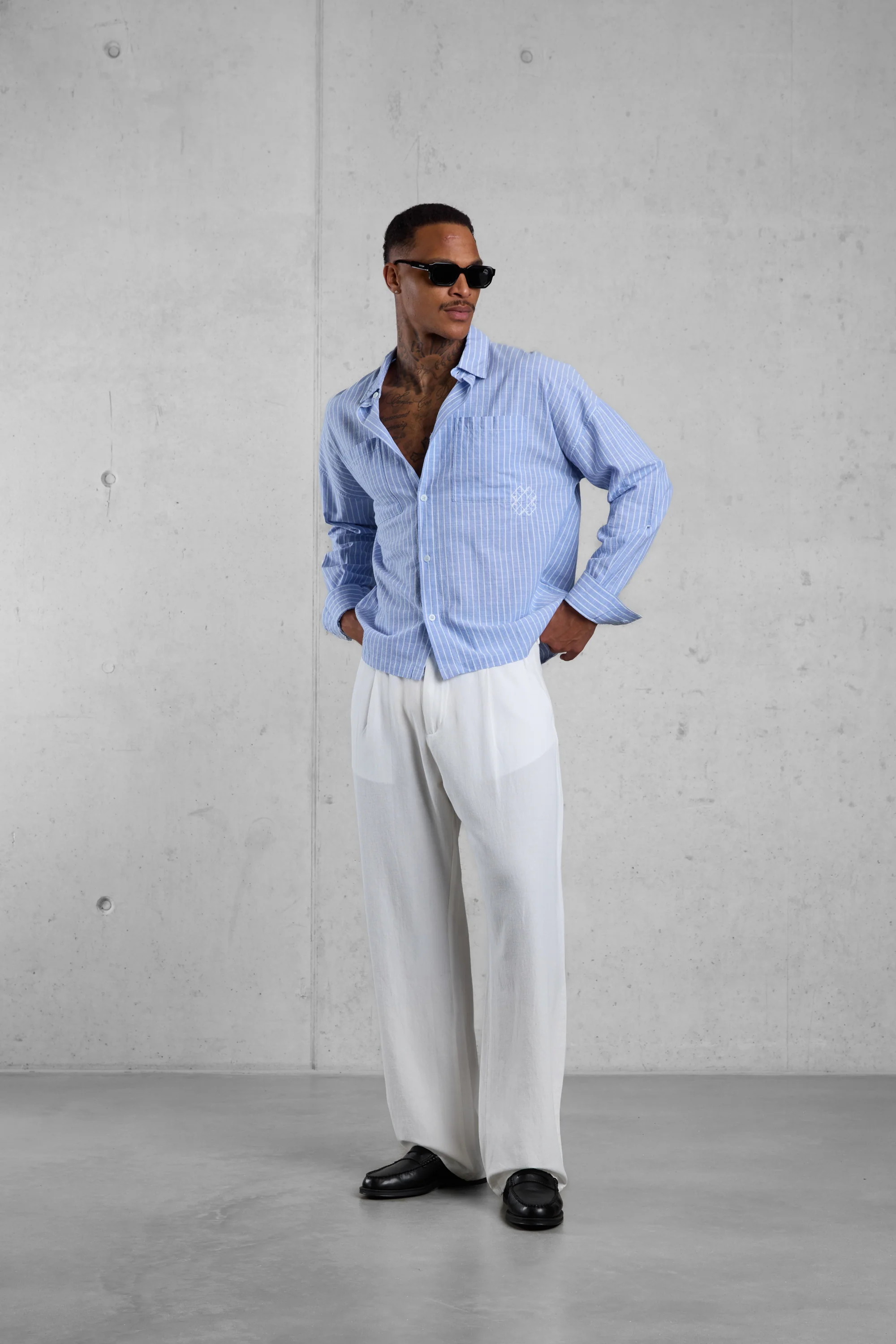 RIVIERABLUE STRIPED OVERSIZED SHIRT - Image 3