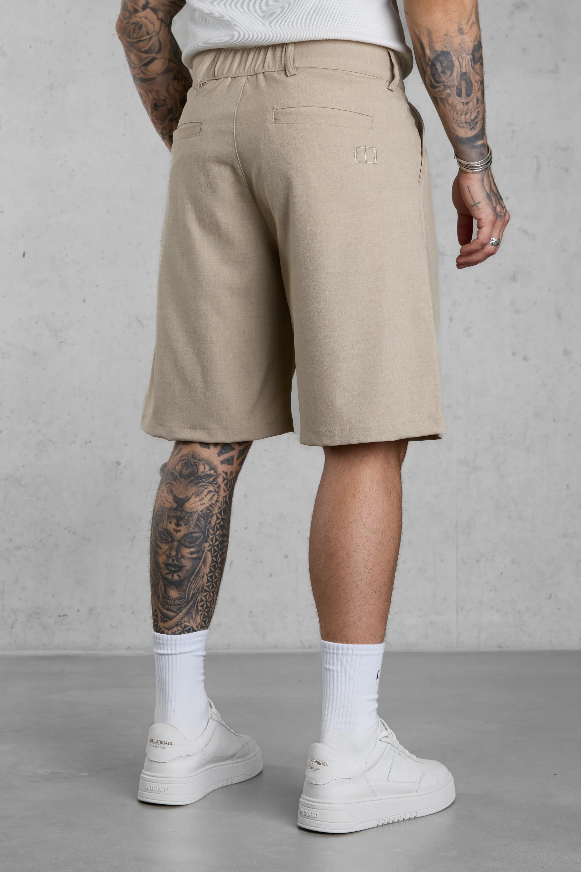 SAND WIDE TAILORED SHORTS - Image 4