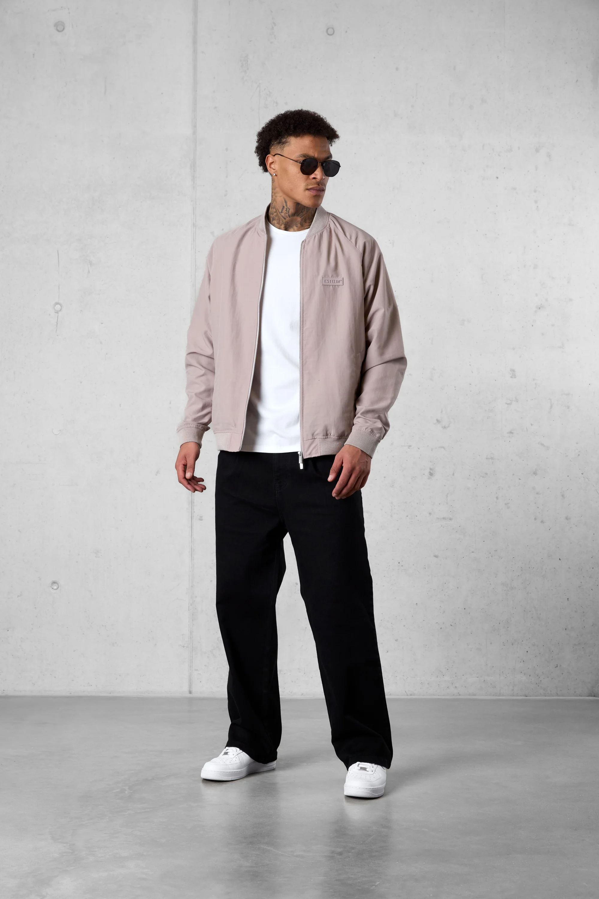 STONE NYLON BOMBER JACKET - Image 3