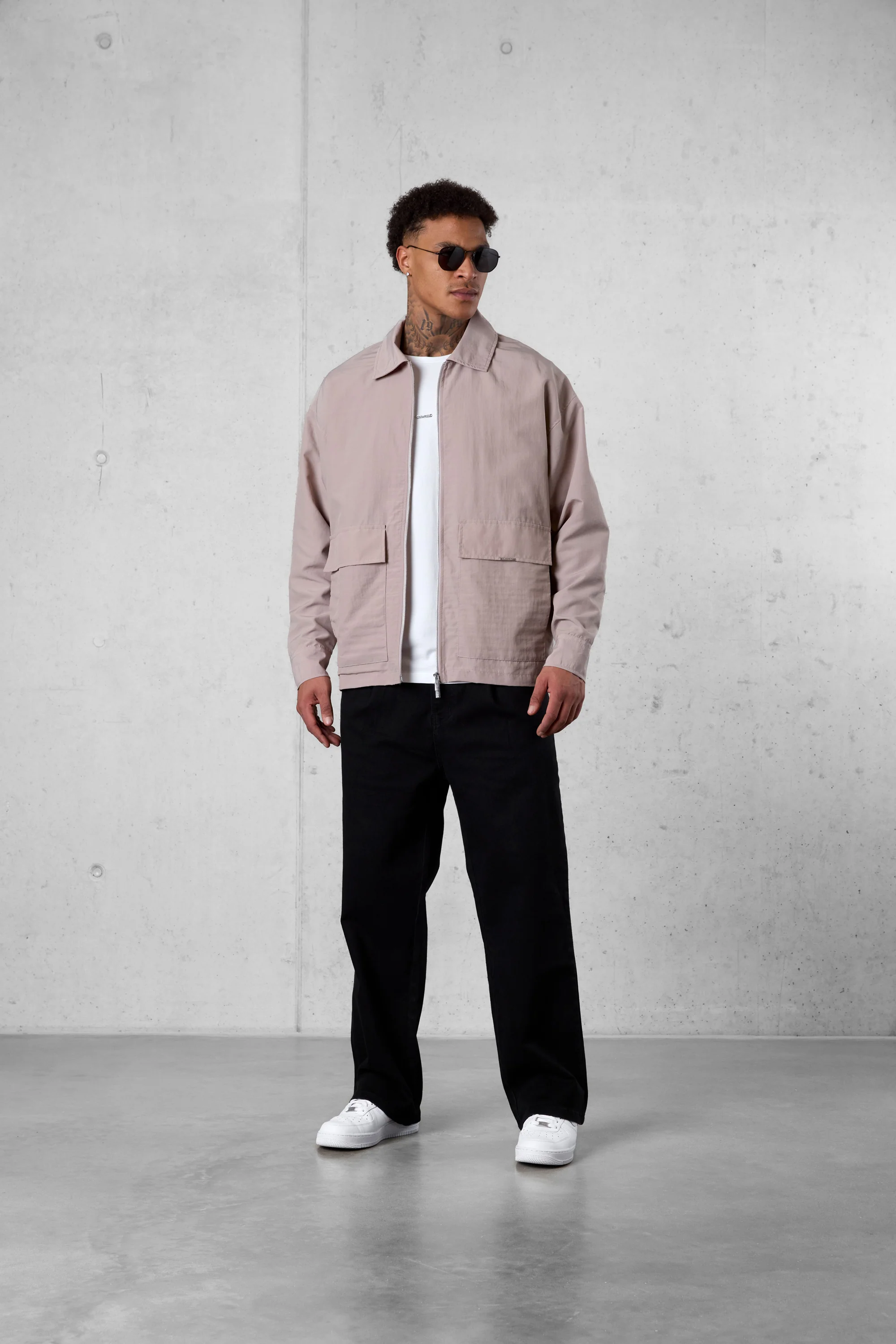 STONE NYLON OVERSIZED JACKET - Image 3