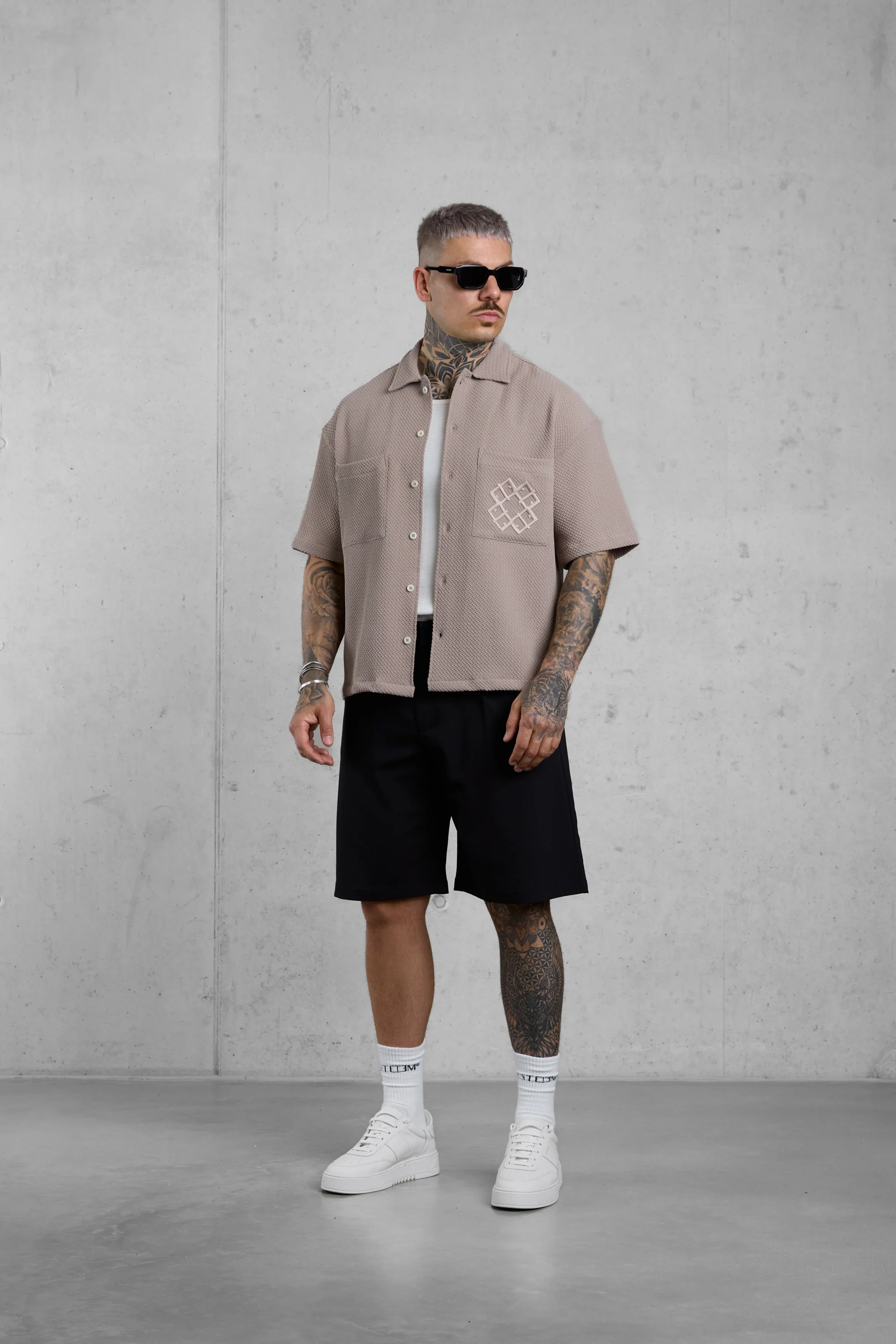 TAUPE MONOGRAM SHIRT - Image 3