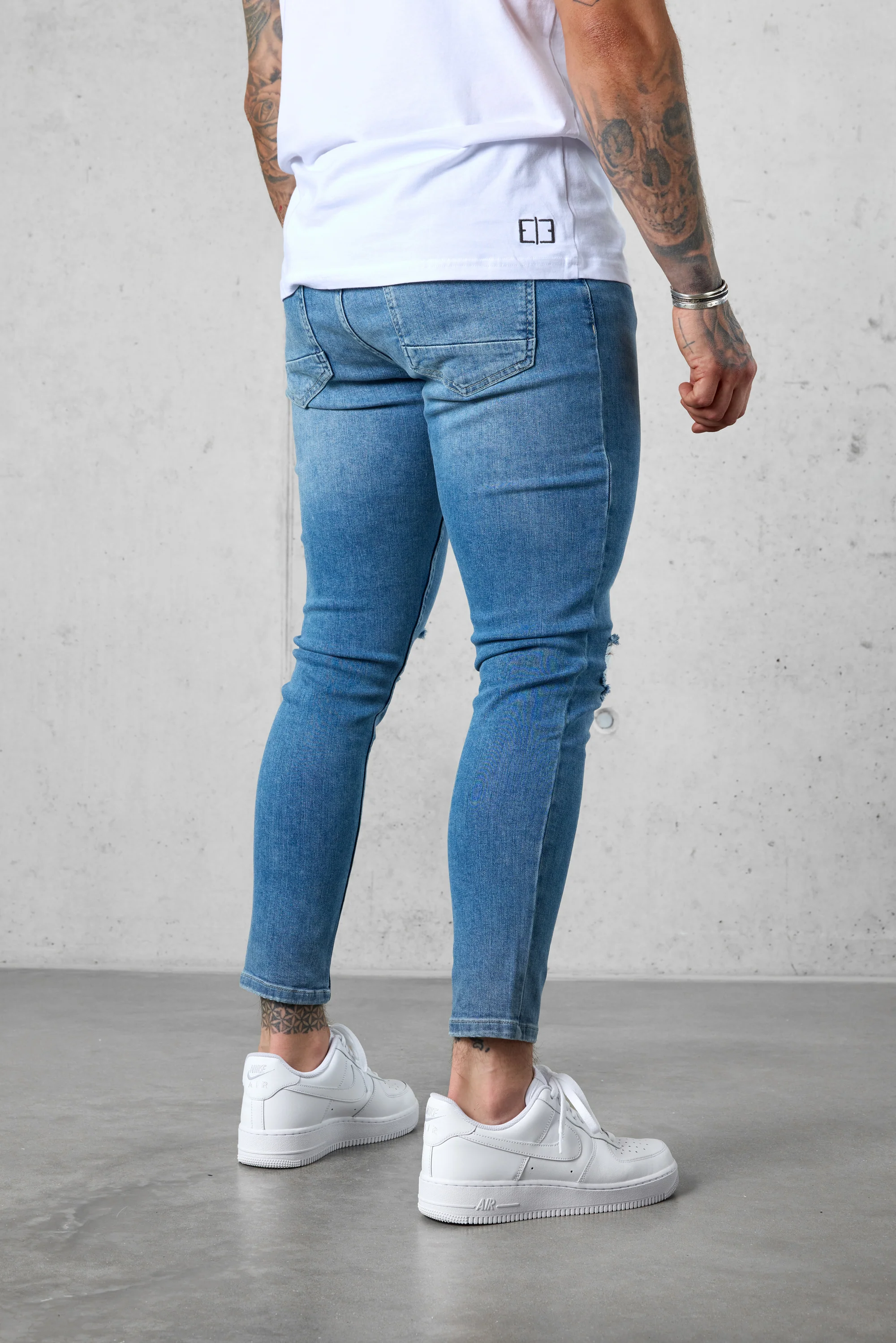 WASHED BLUE DESTROYED JEANS 5.0 - Image 4