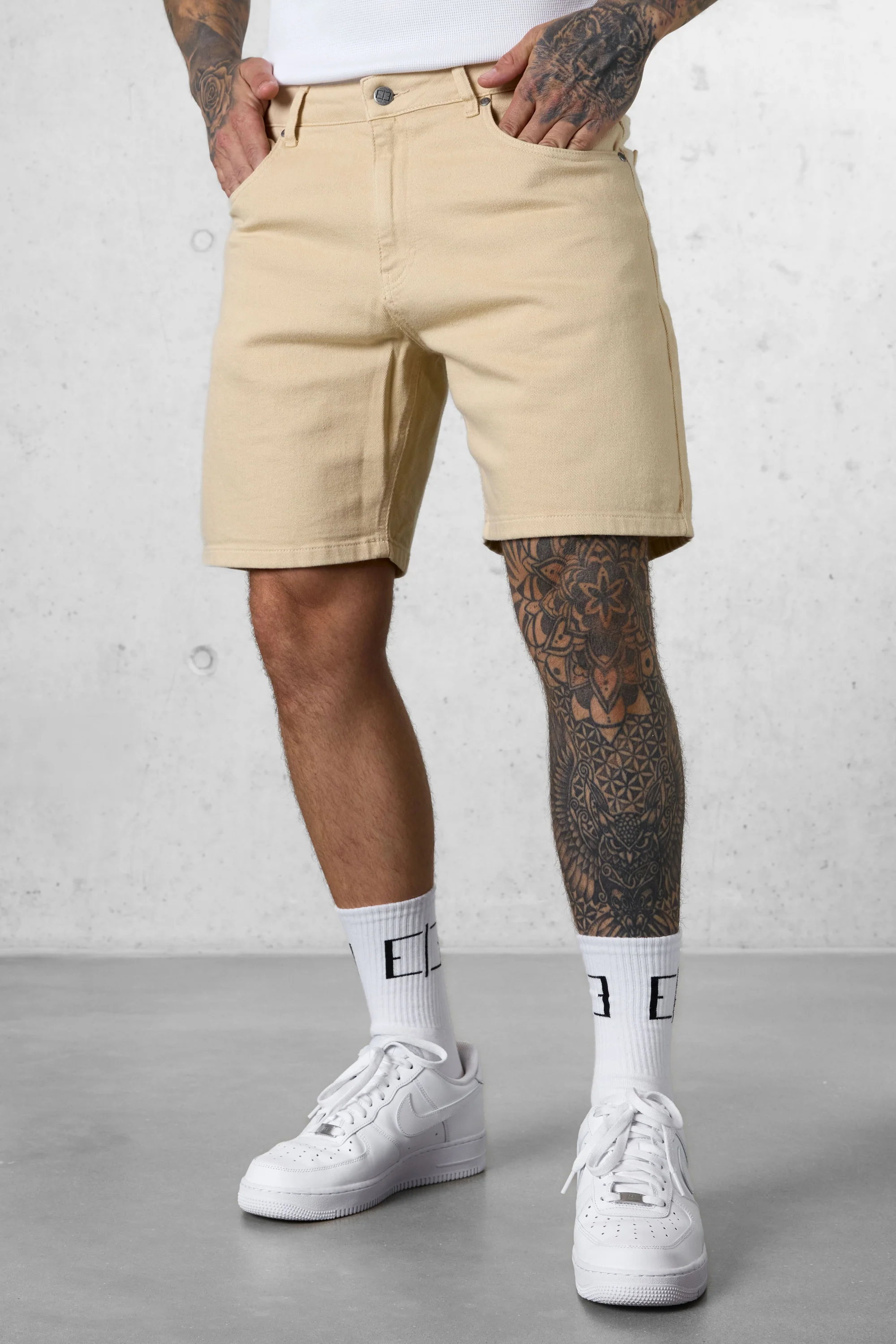WASHED STONE BASIC JEANSSHORTS - Image 3