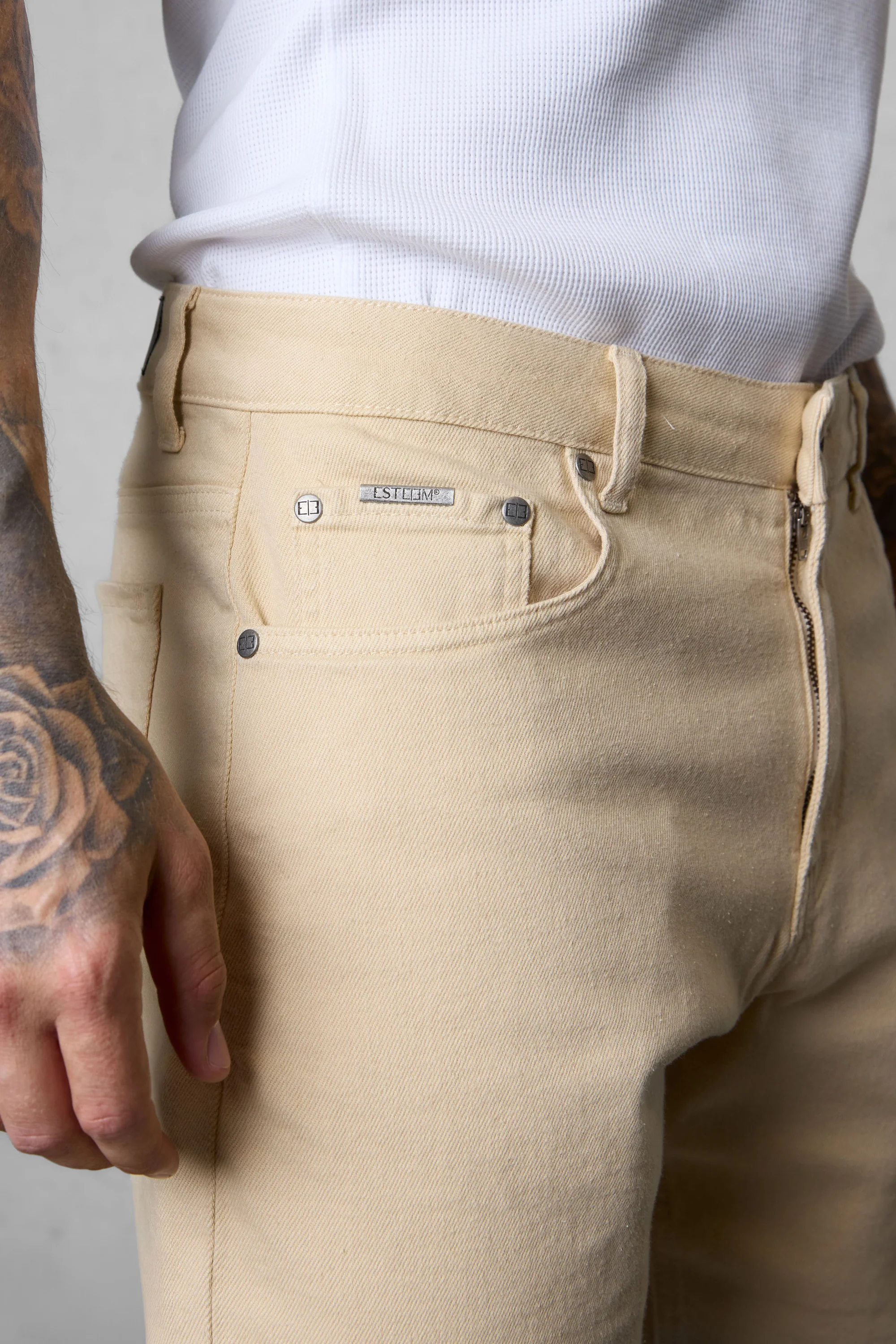 WASHED STONE BASIC JEANSSHORTS - Image 5