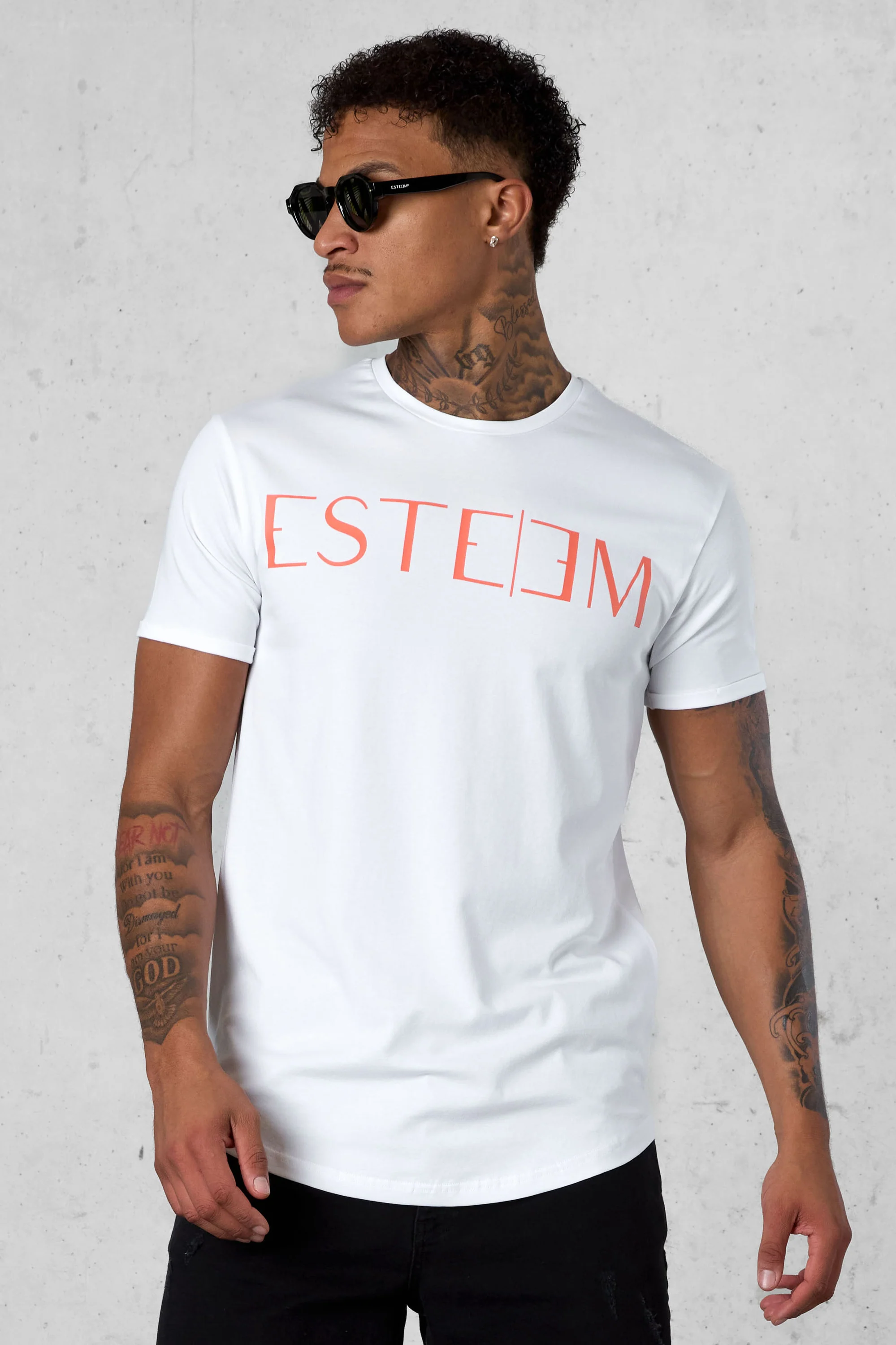 WHITE CORAL LETTERING TEE - Image 3