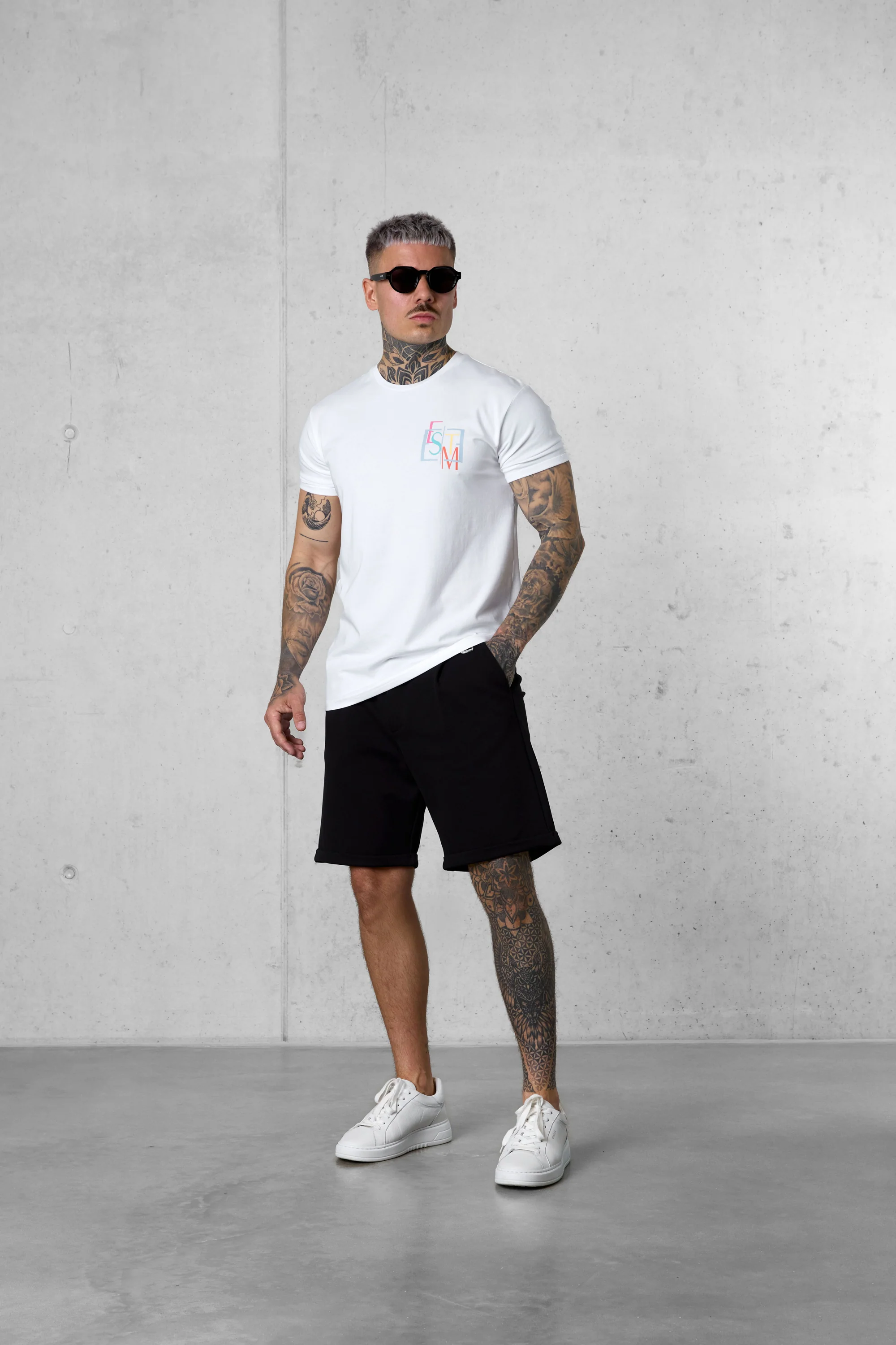 WHITE DECONSTRUCTED LOGO TEE - Image 2