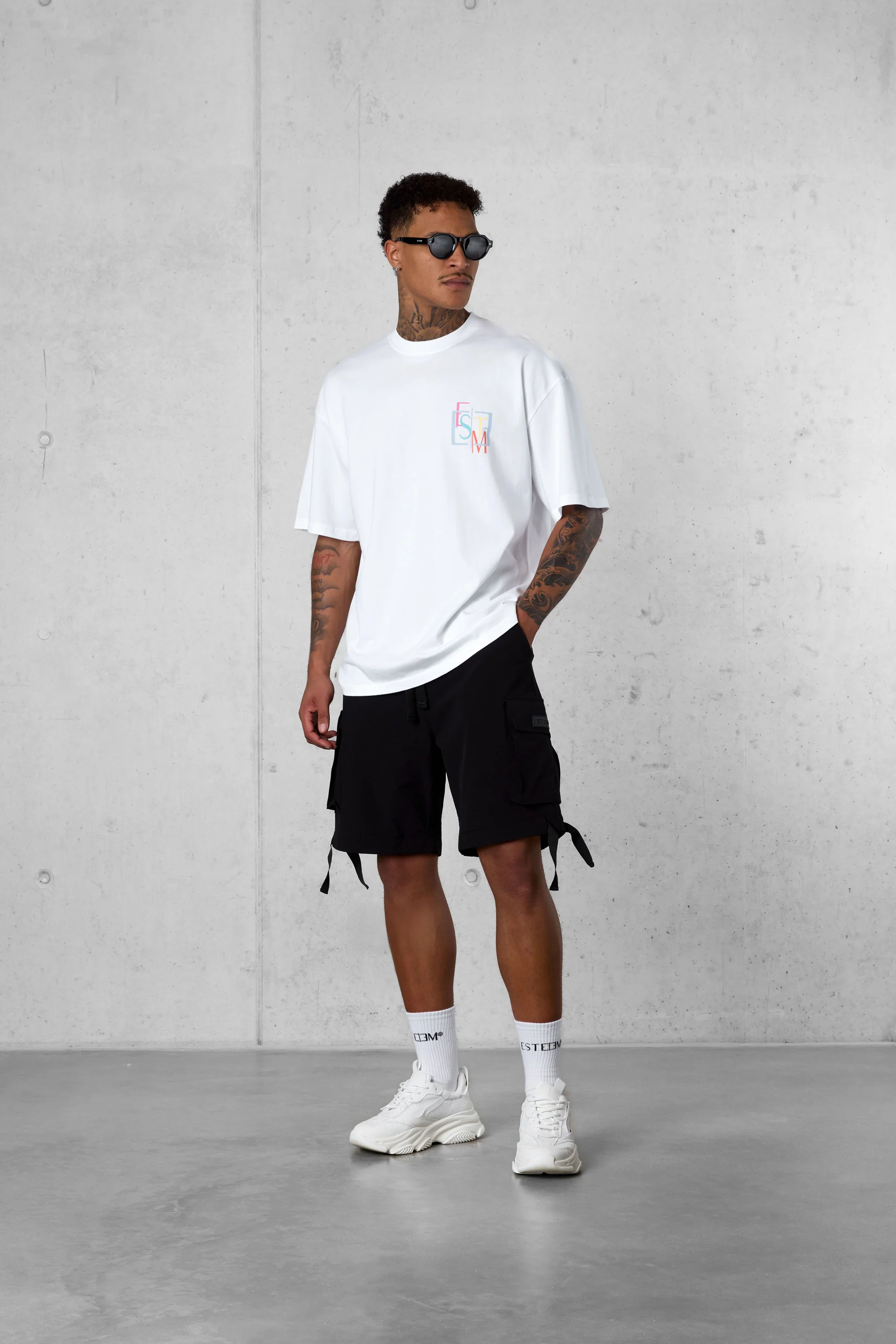WHITE DECONSTRUCTED OVERSIZED TEE - Image 2